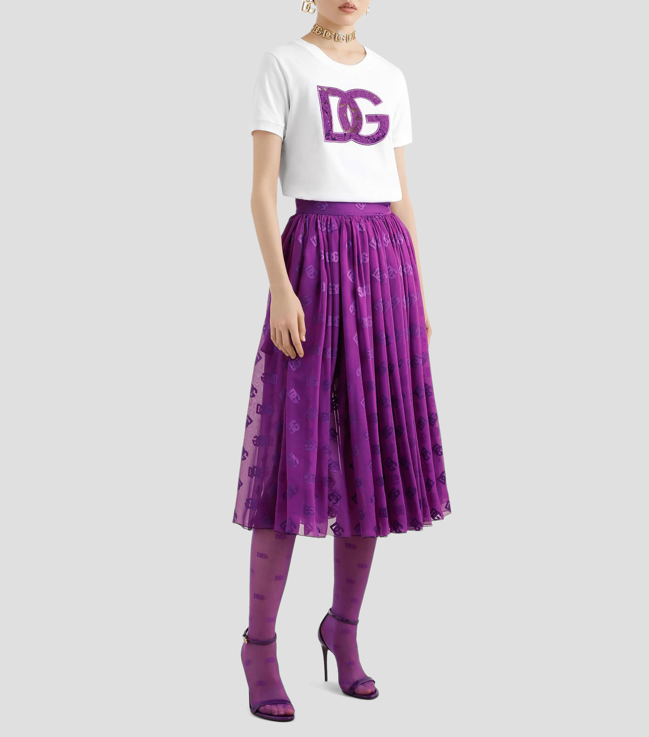 Playera cuello redondo manga corta con encaje Mujer