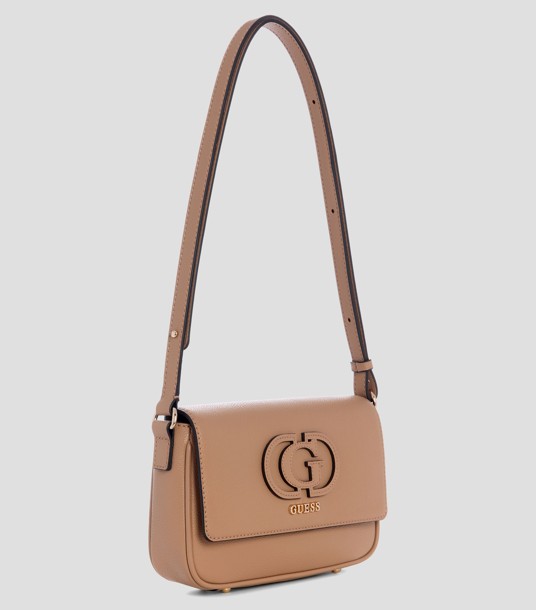 Bolsa crossbody lisa con detalle texturizado Mujer