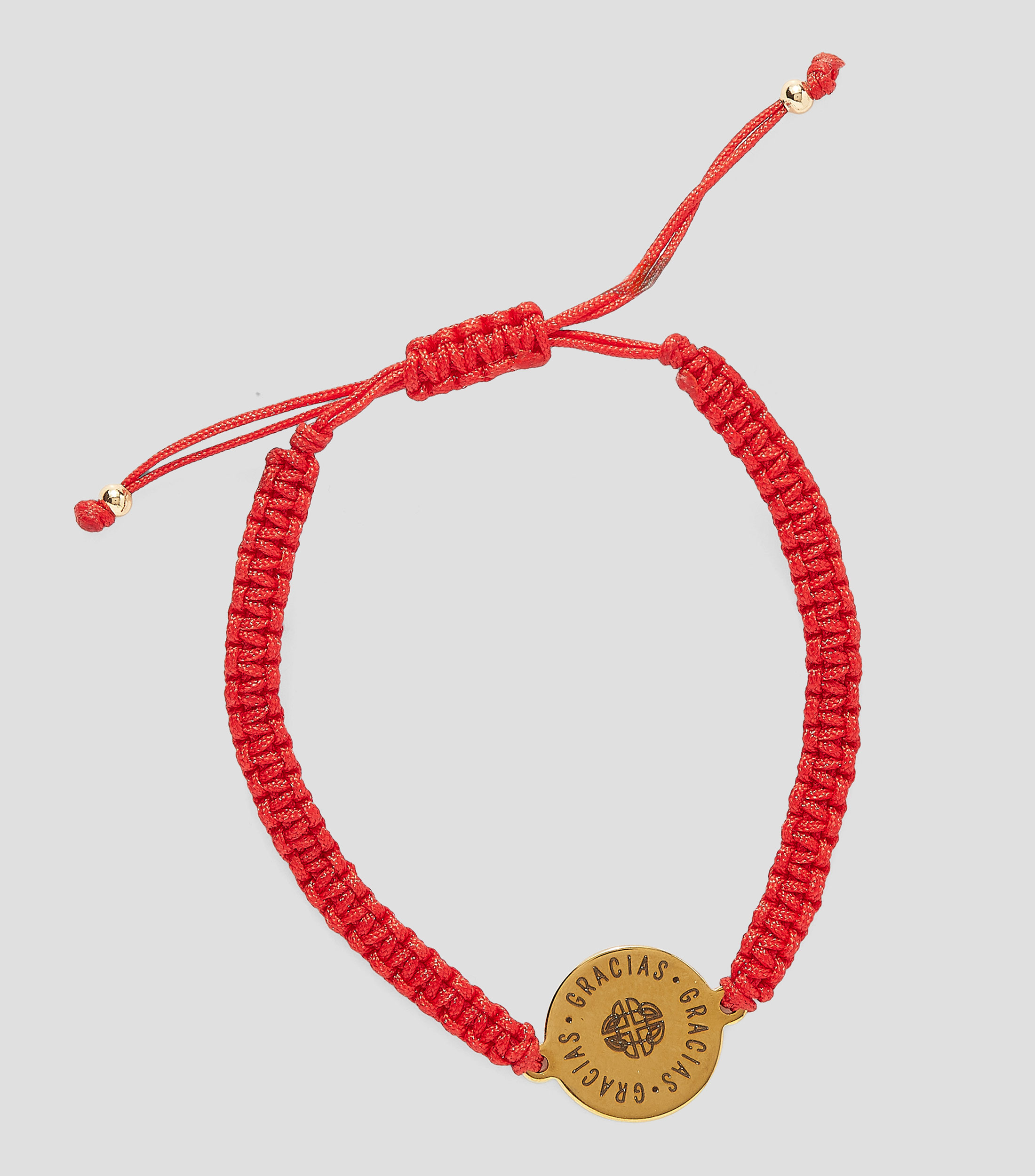 Pulsera ajustable roja Gracias Mujer