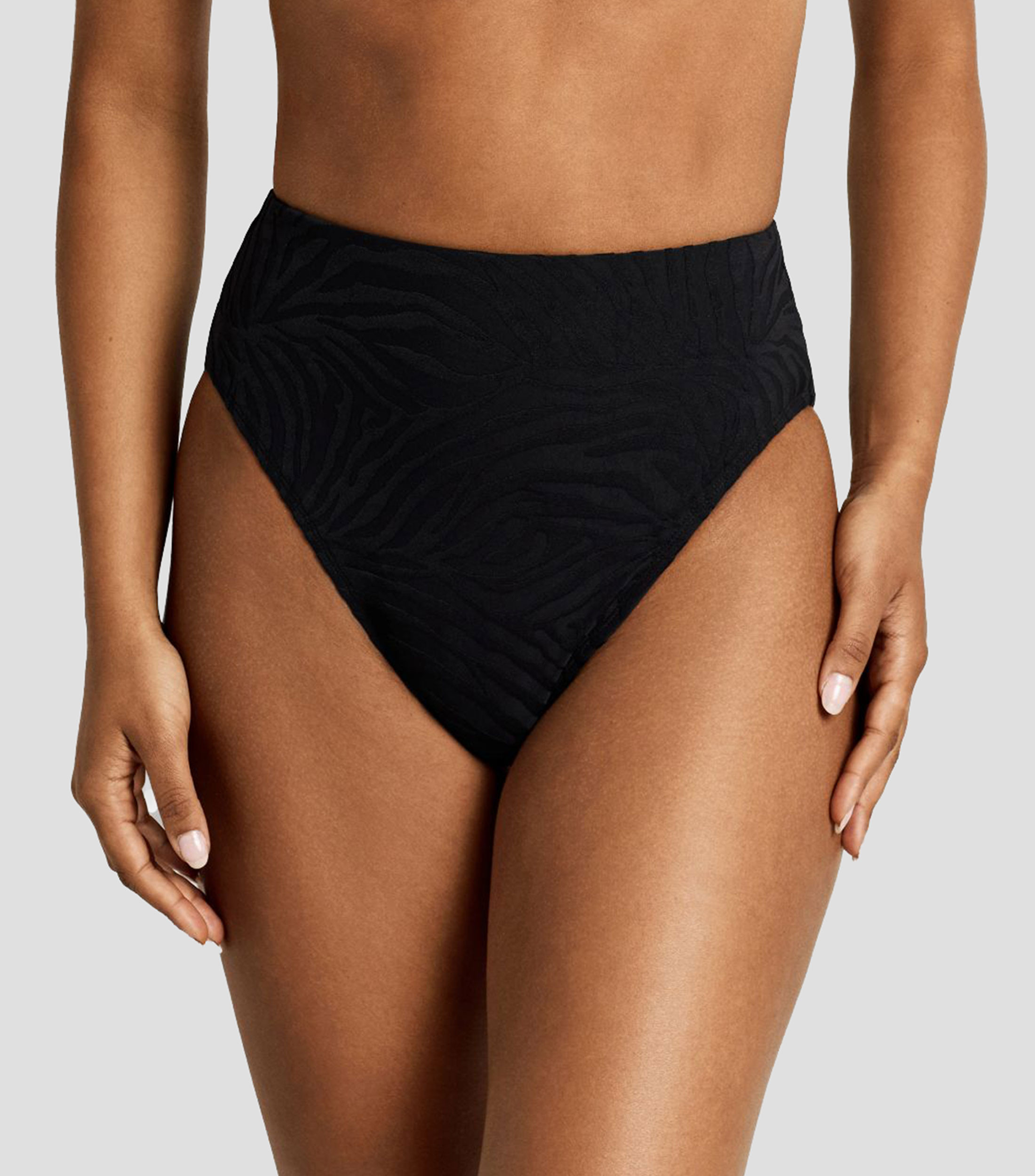 Bikini bottom tiro alto sólido Mujer