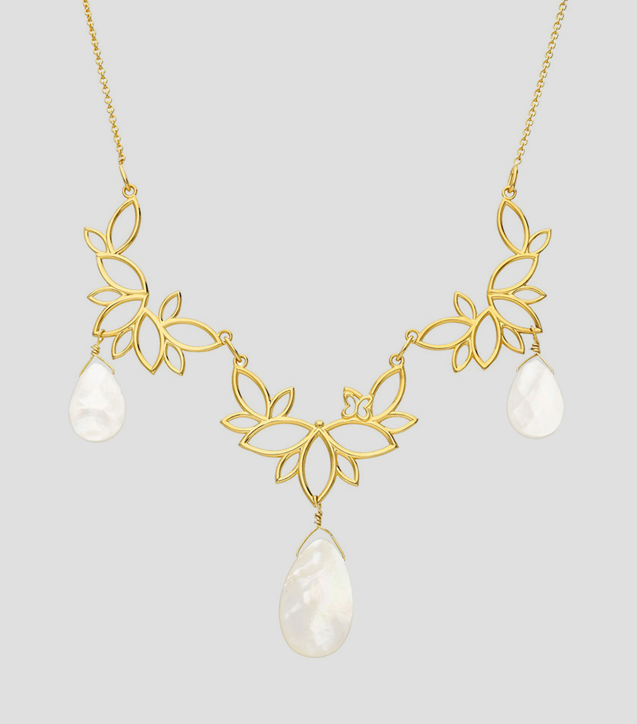 Collar en plata con madre perla Mujer