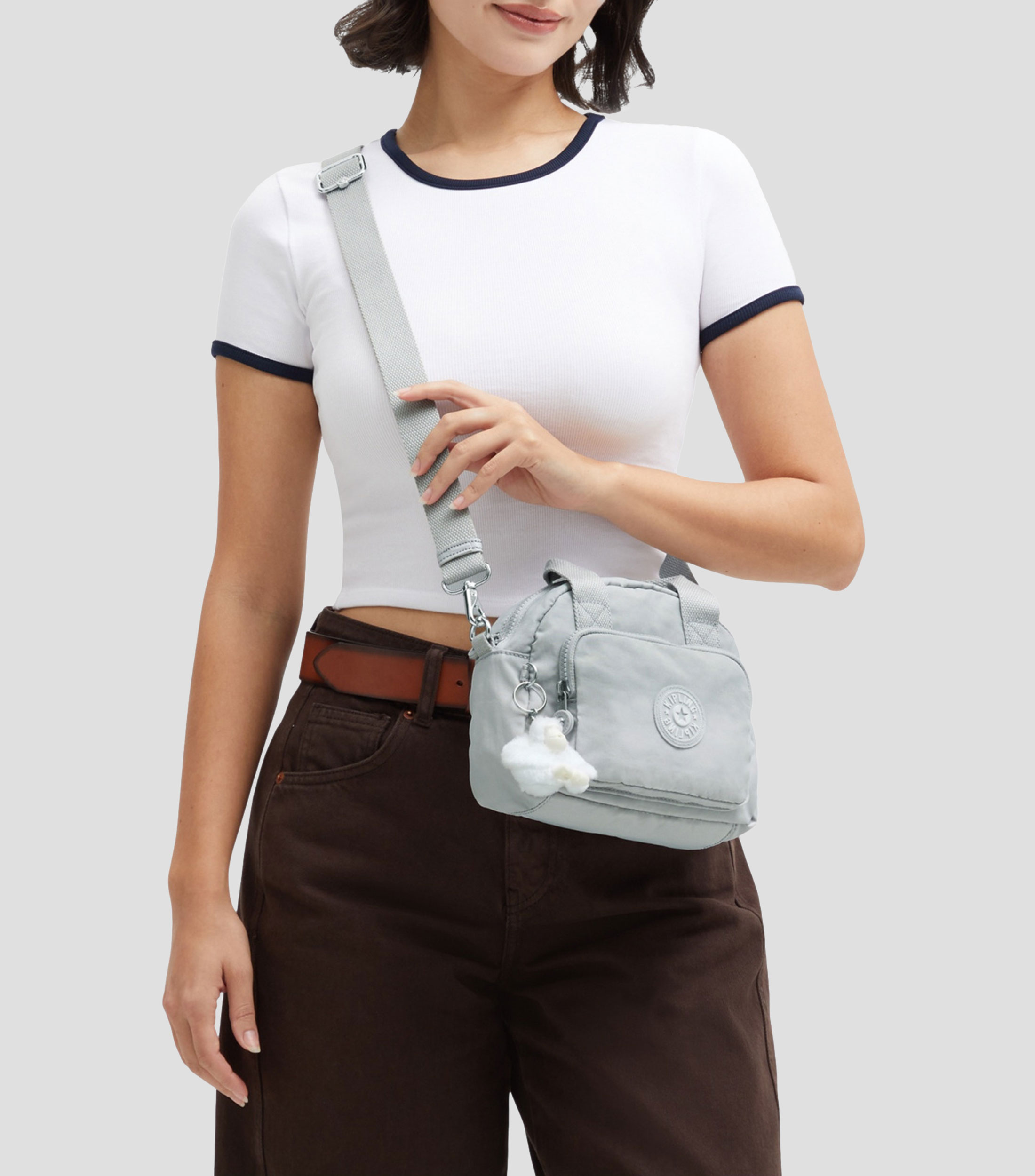 Bolsa satchel gris Mini Defea lisa Niña