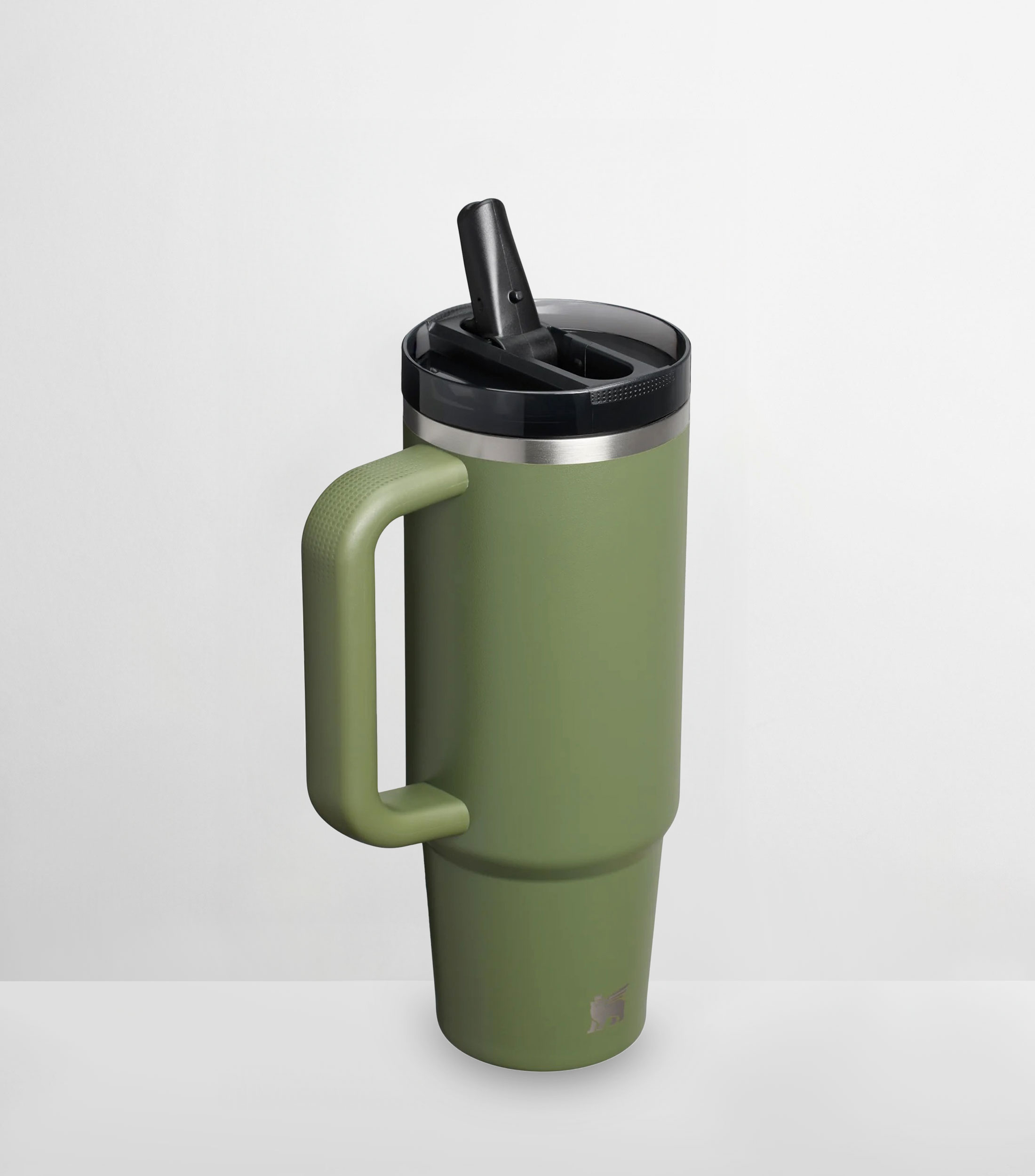 Termo Stanley Quencher ProTour Flip Straw verde en acero inoxidable con popote, 887 ml
