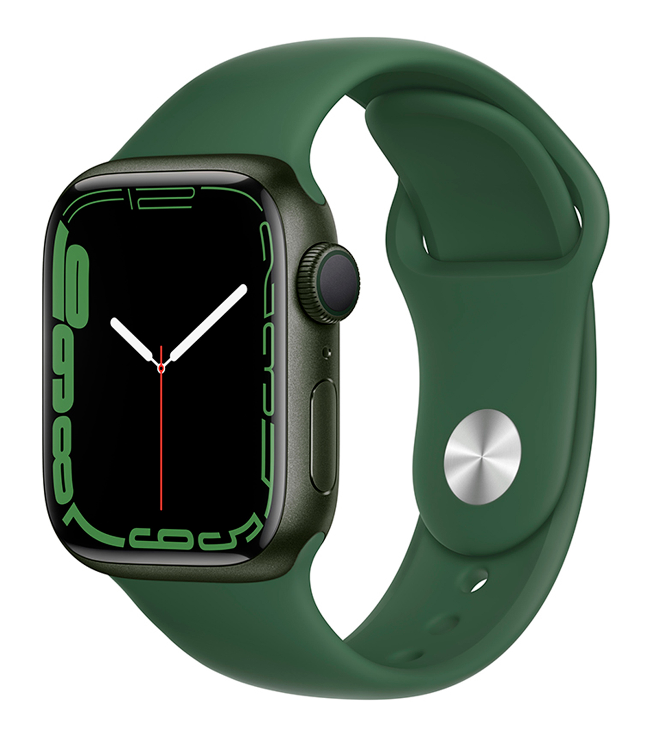 Apple Watch Series 7 (GPS) - Caja de aluminio en verde de 41mm - Correa deportiva verde trébol - Talla única