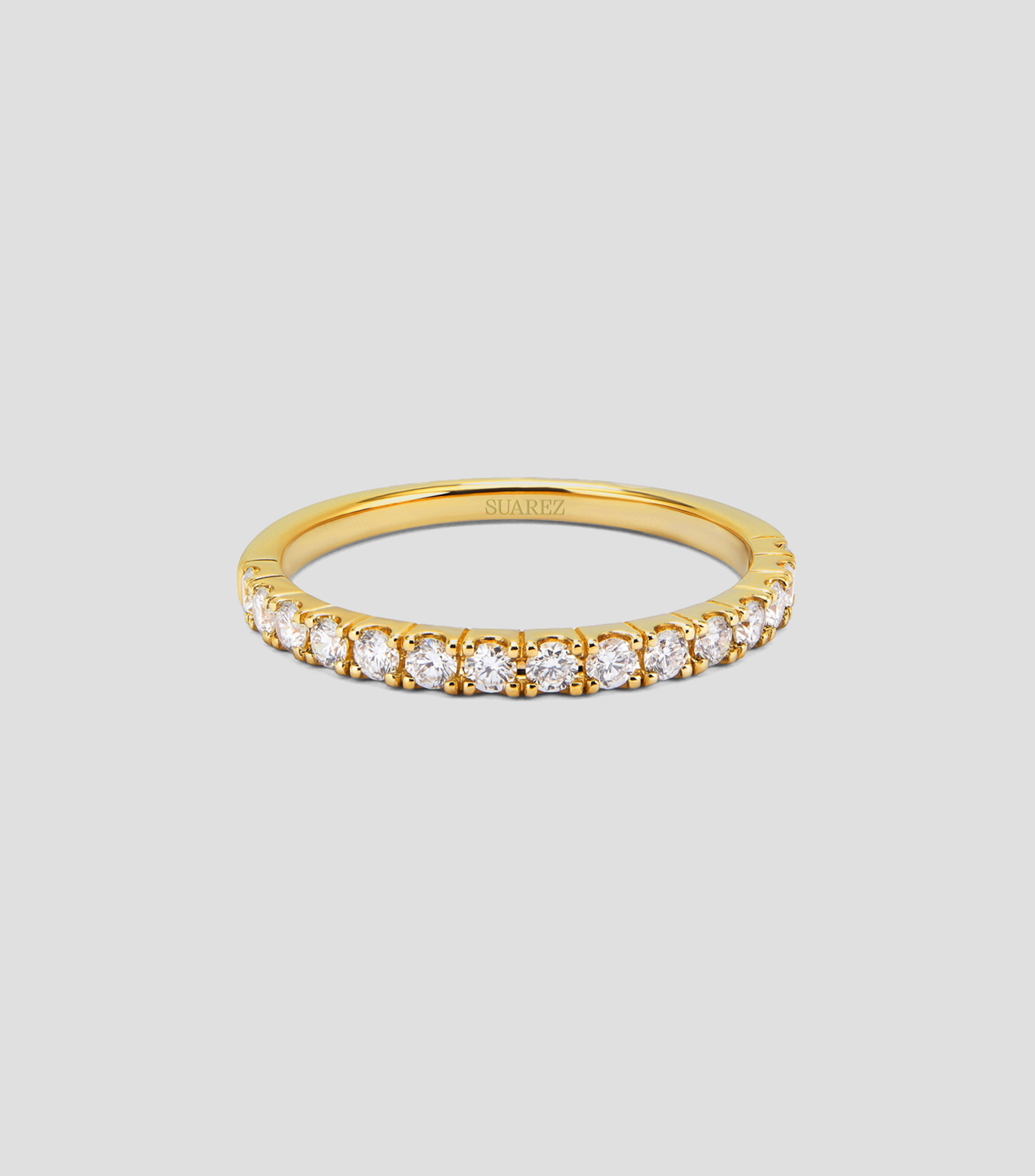 Anillo en oro amarillo de 18 kilates con diamantes Mujer