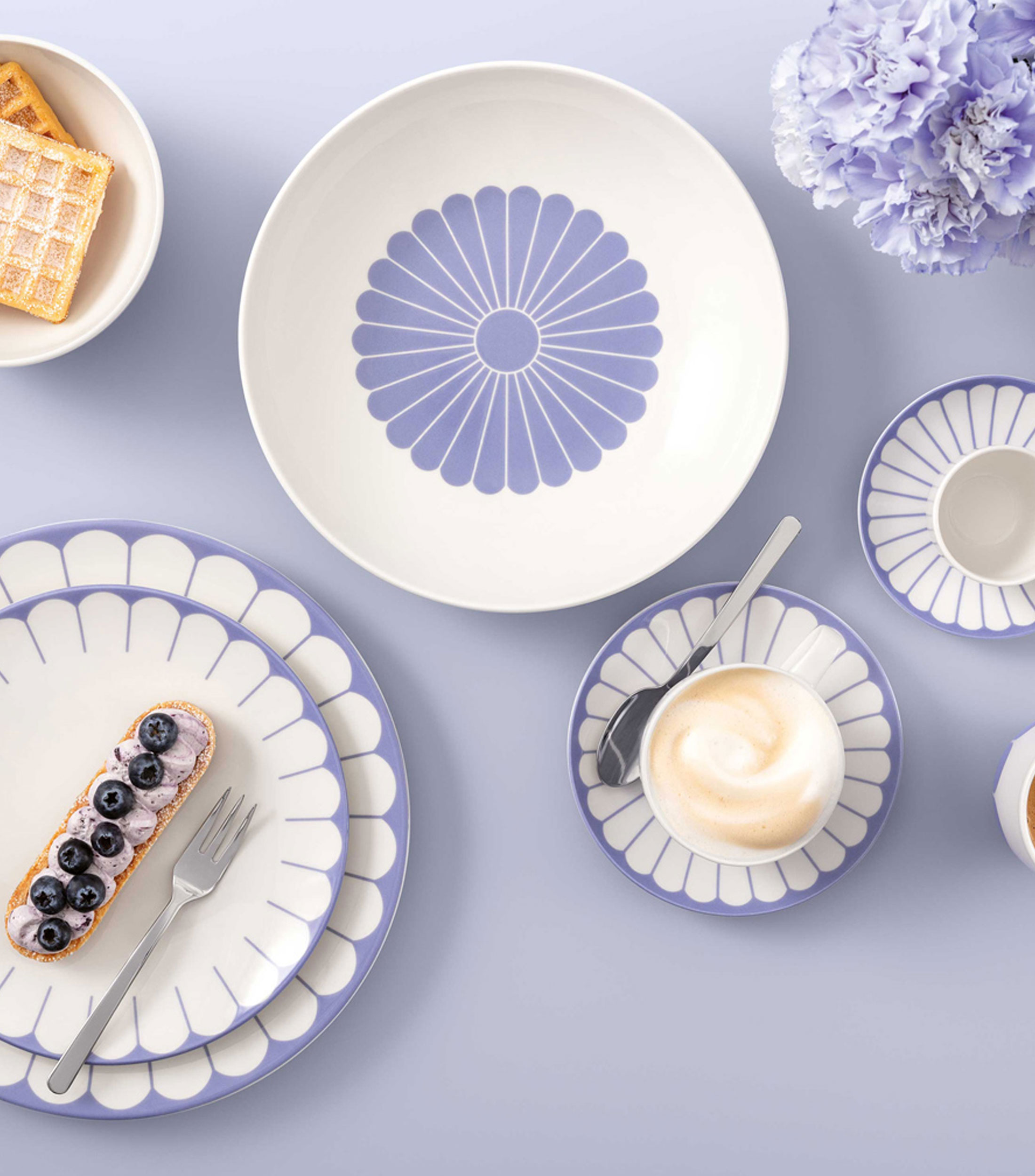 Plato para Taza Fleur Bleu Estampado