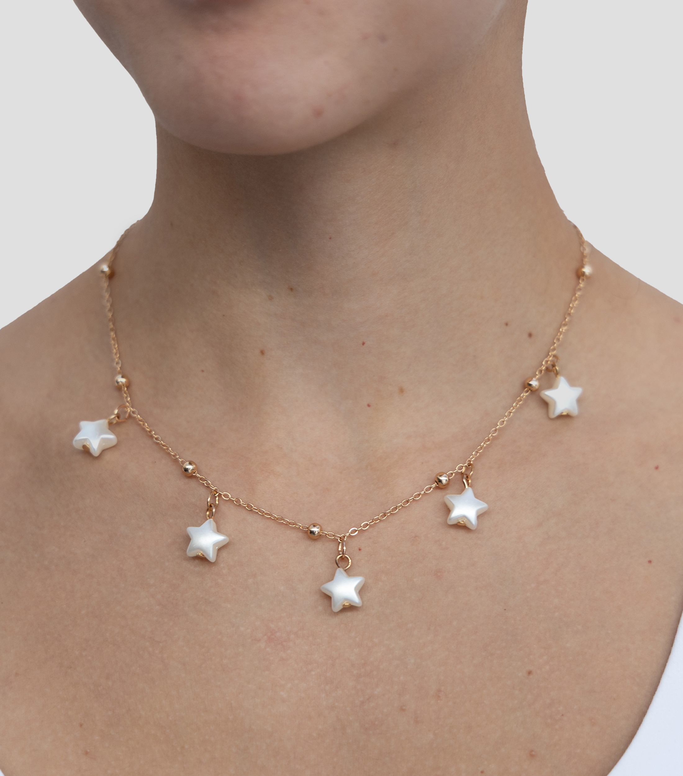Collar corto con estrellas Mujer