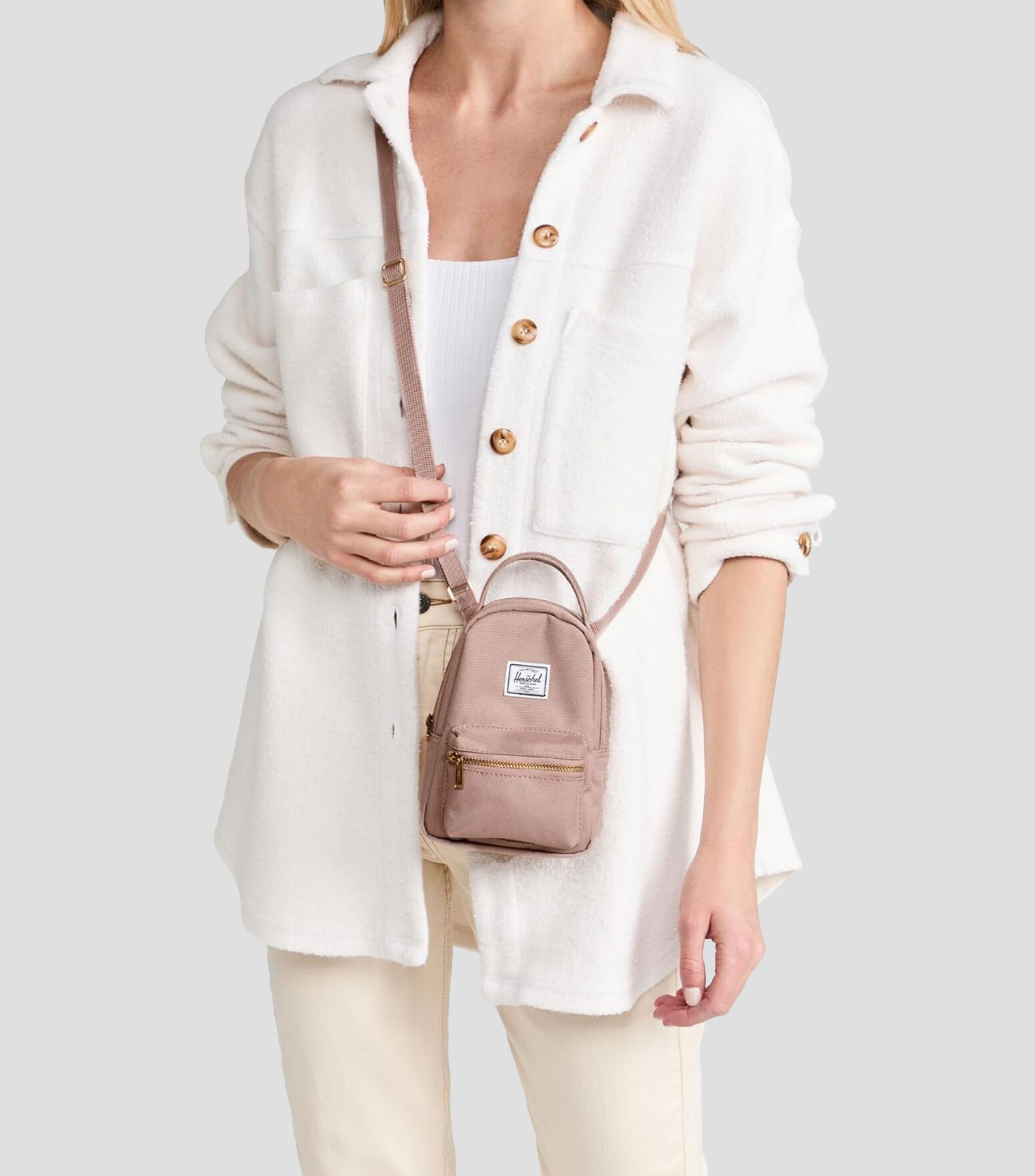 Bolsa crossbody rosa Nova Nina