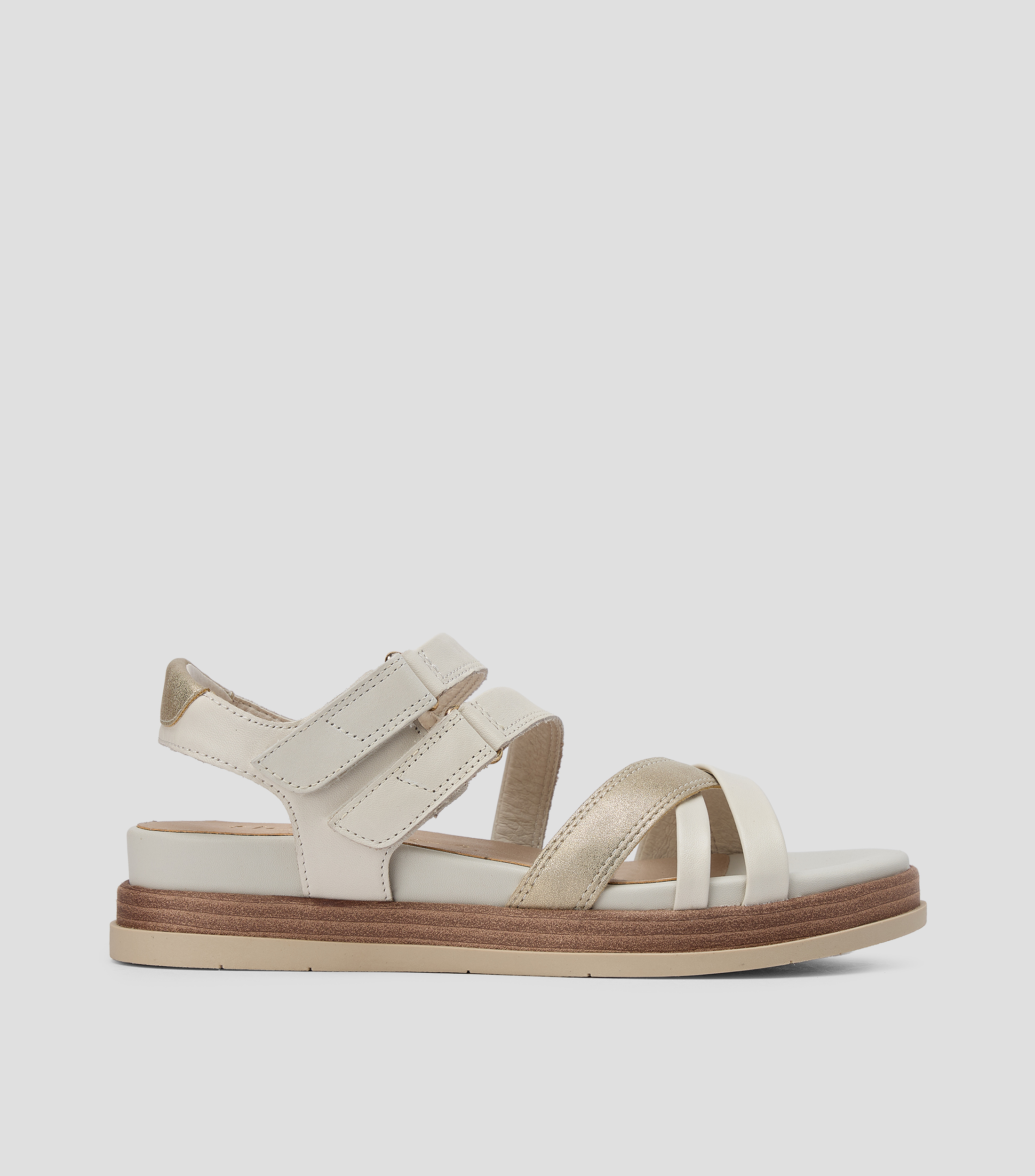 Sandalias planas en piel Stephany Mujer