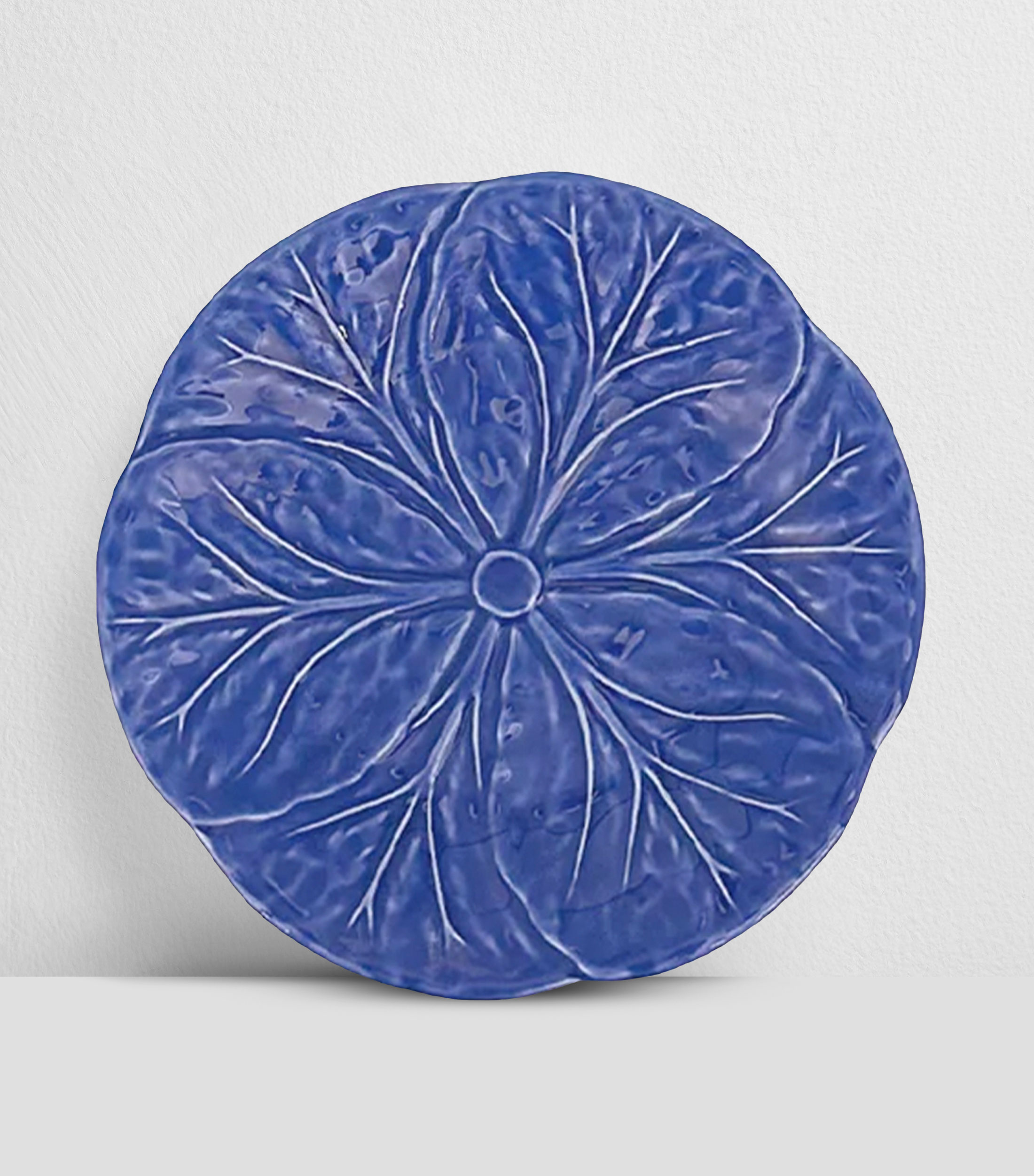 Set de 4 platos para pan azul