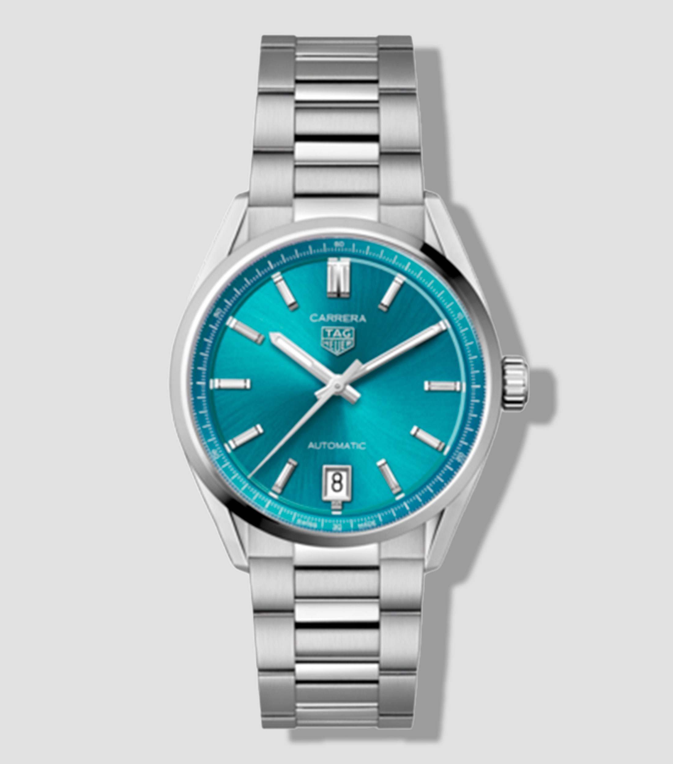 Reloj para mujer Carrera Date casual Plateado, Turquesa
