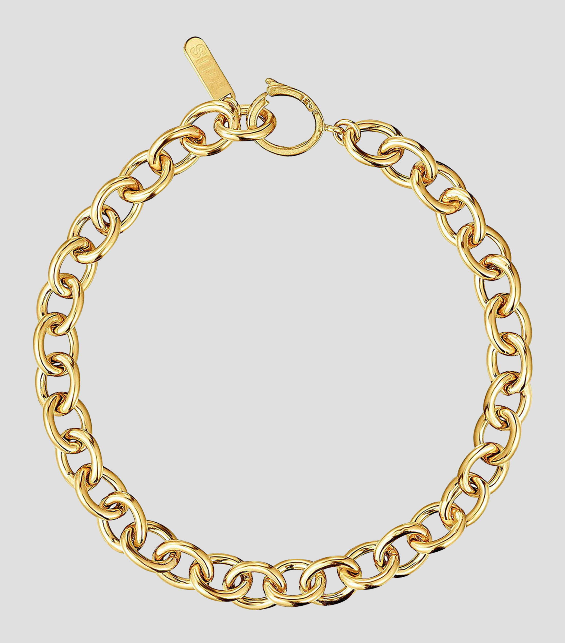 Pulsera en Plata .925 con Anillas entrelazadas Mujer