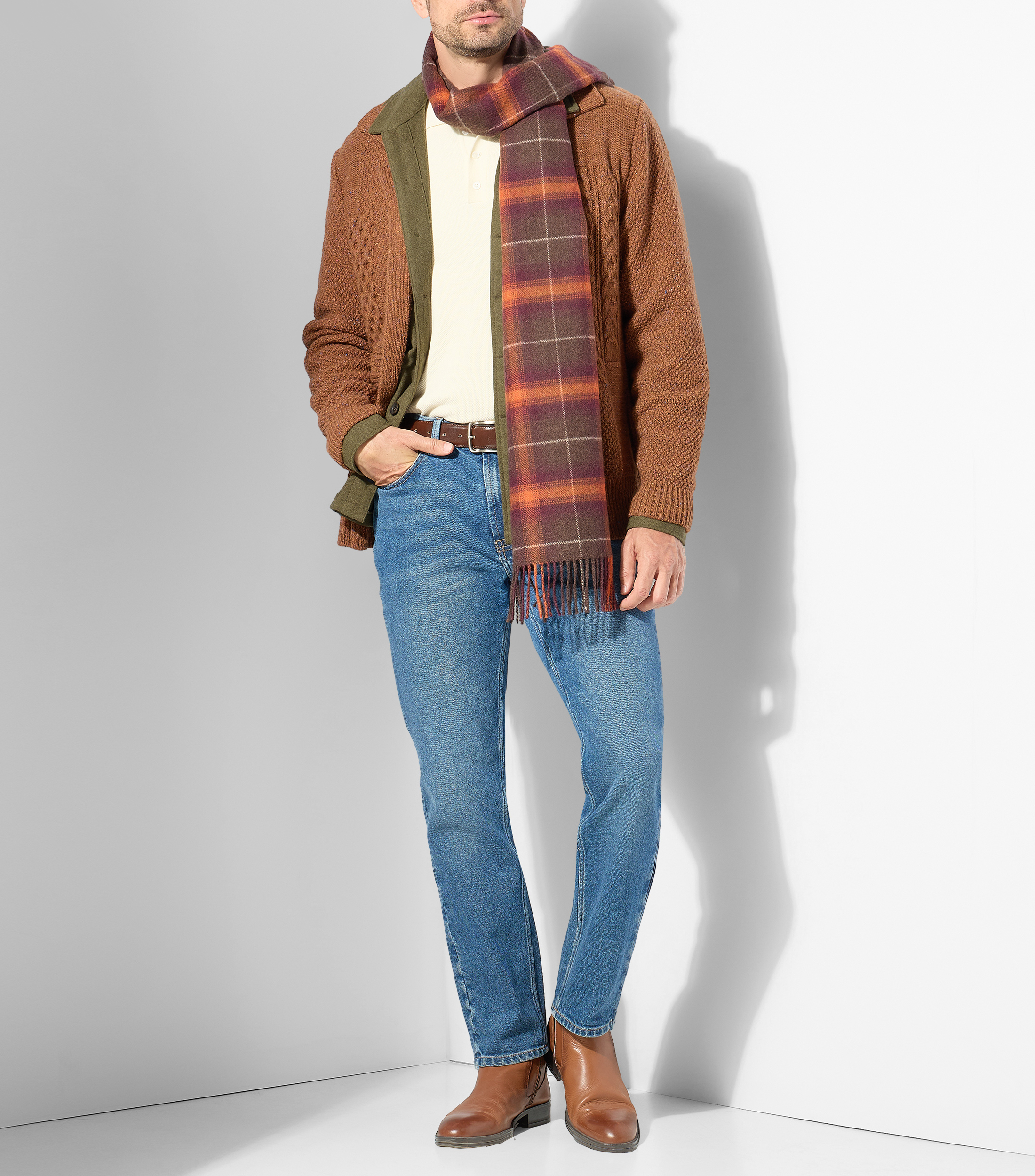 Sobrecamisa lisa manga larga Hombre