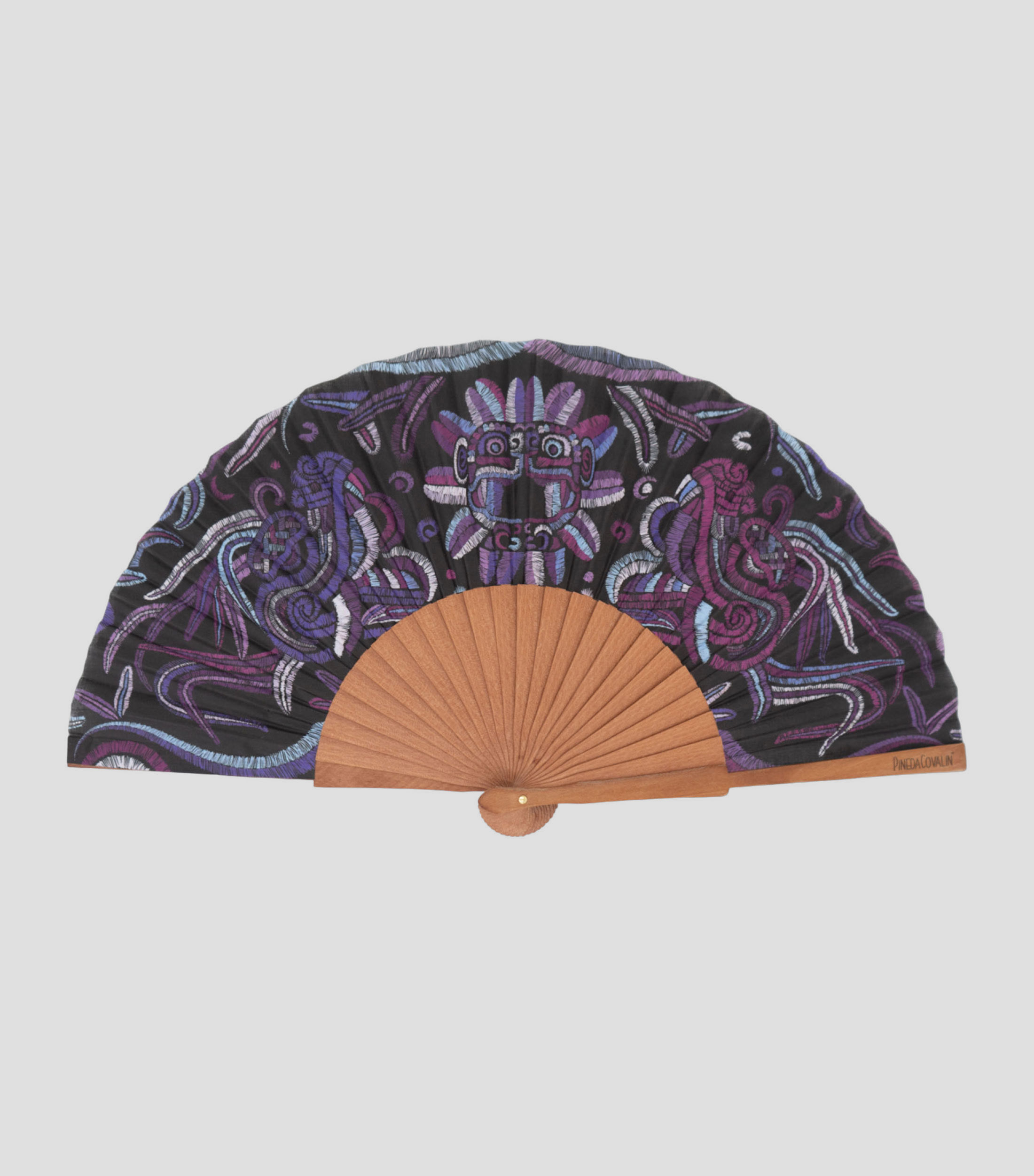 Abanico LIK Quetzalcóatl morado Mujer