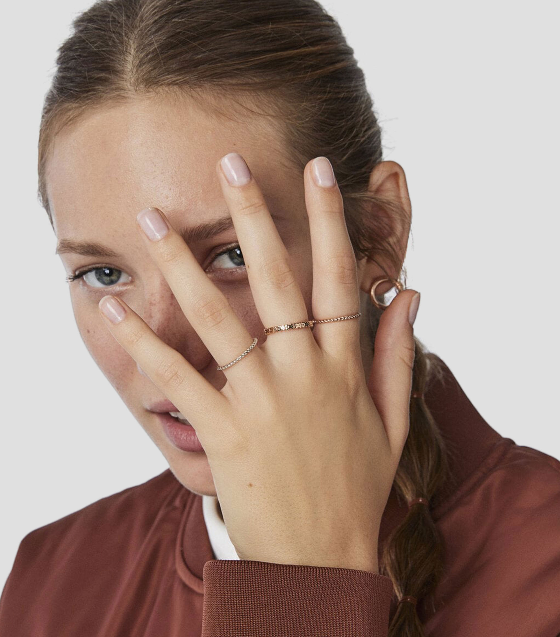 Set de 3 Anillos en plata Ring Mix Mujer Talla: 7