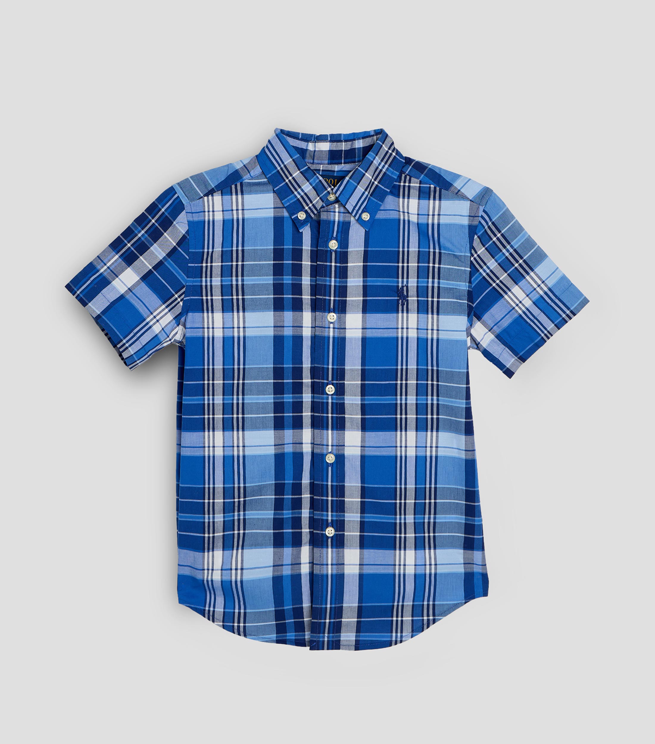 Camisa cuadros manga corta Bebé