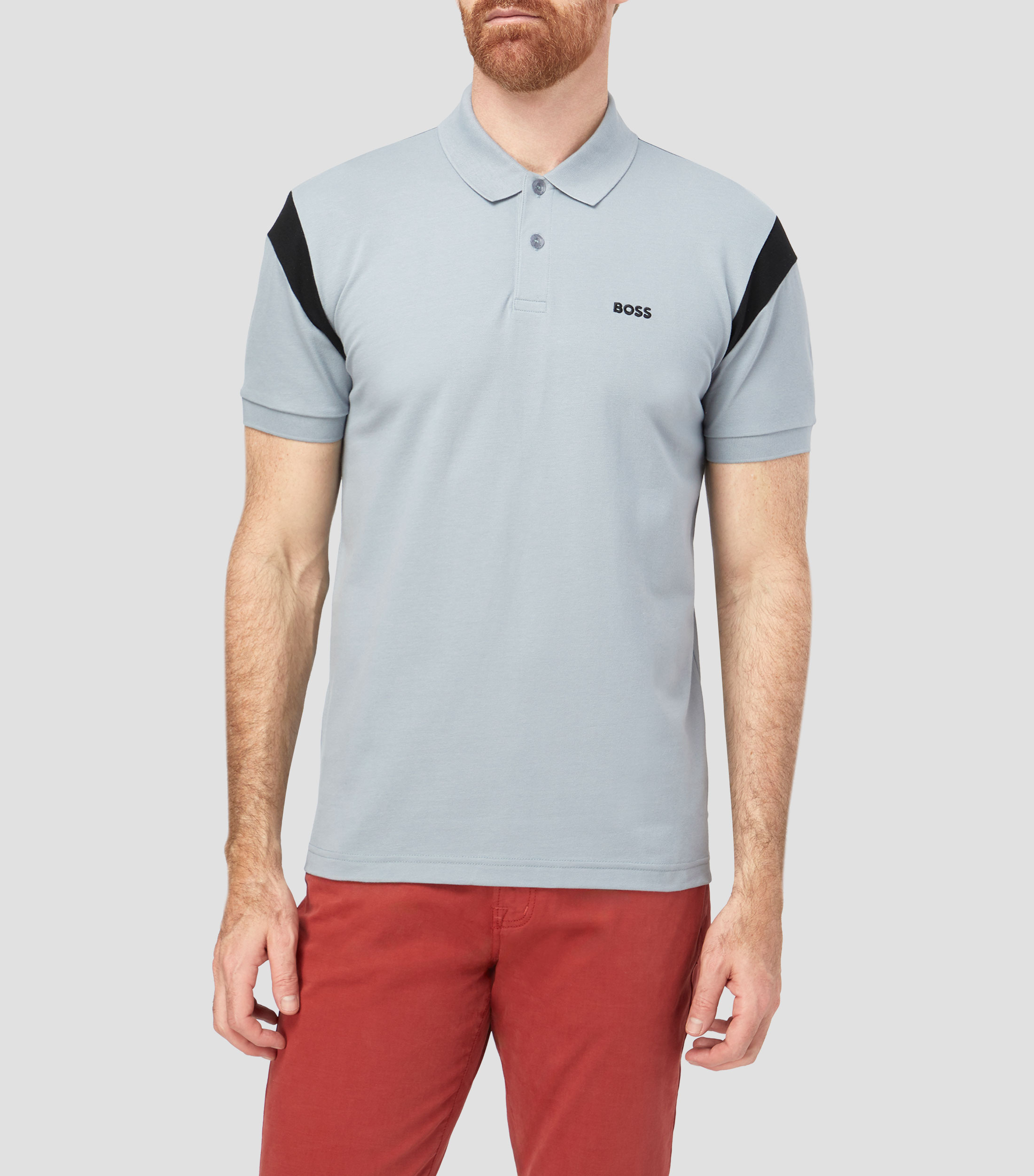 Playera tipo polo manga corta lisa Hombre