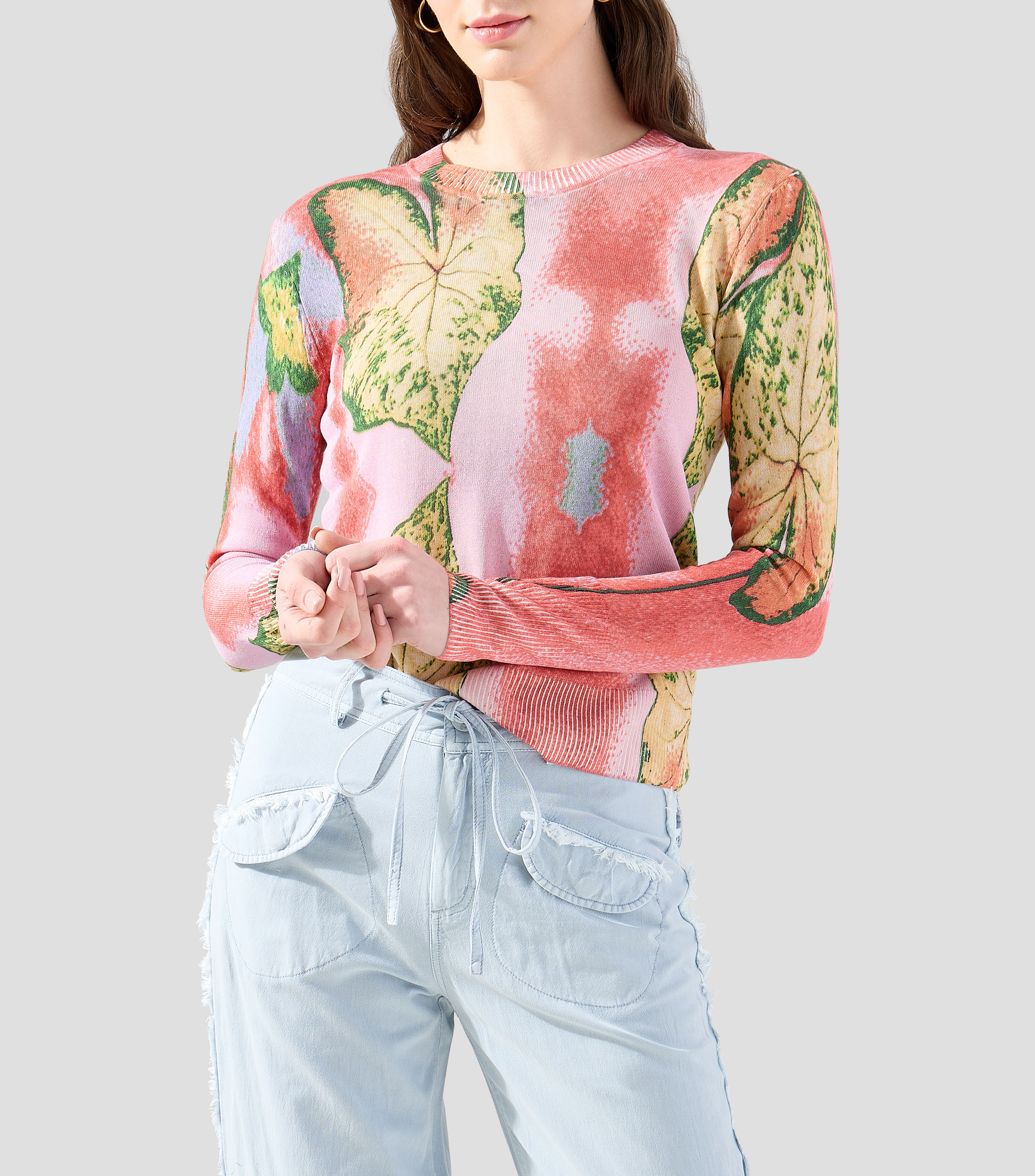 Suéter cuello redondo Mujer