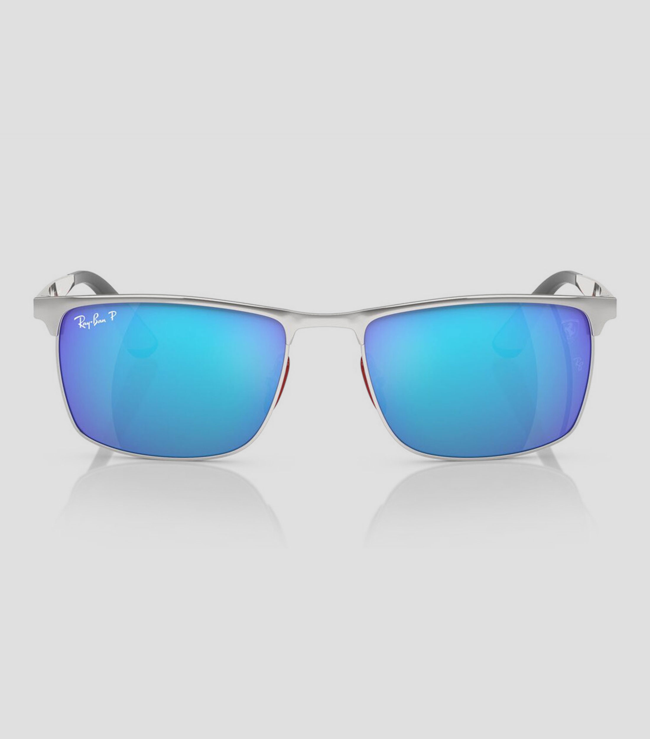 Lentes de sol rectangulares Scuderia Ferrari plateados Unisex