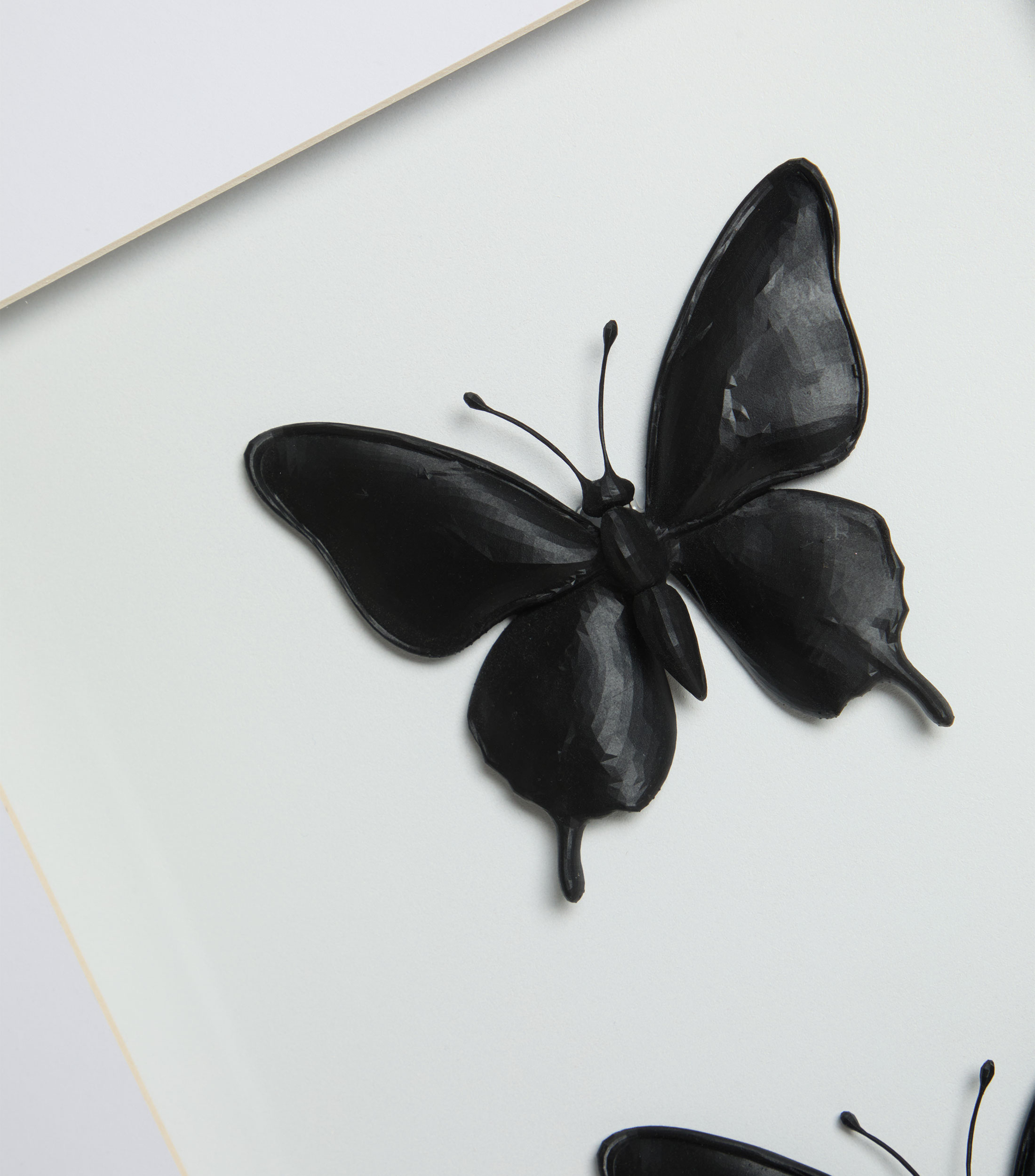 Cuadro decorativo Mariposas Negras en madera