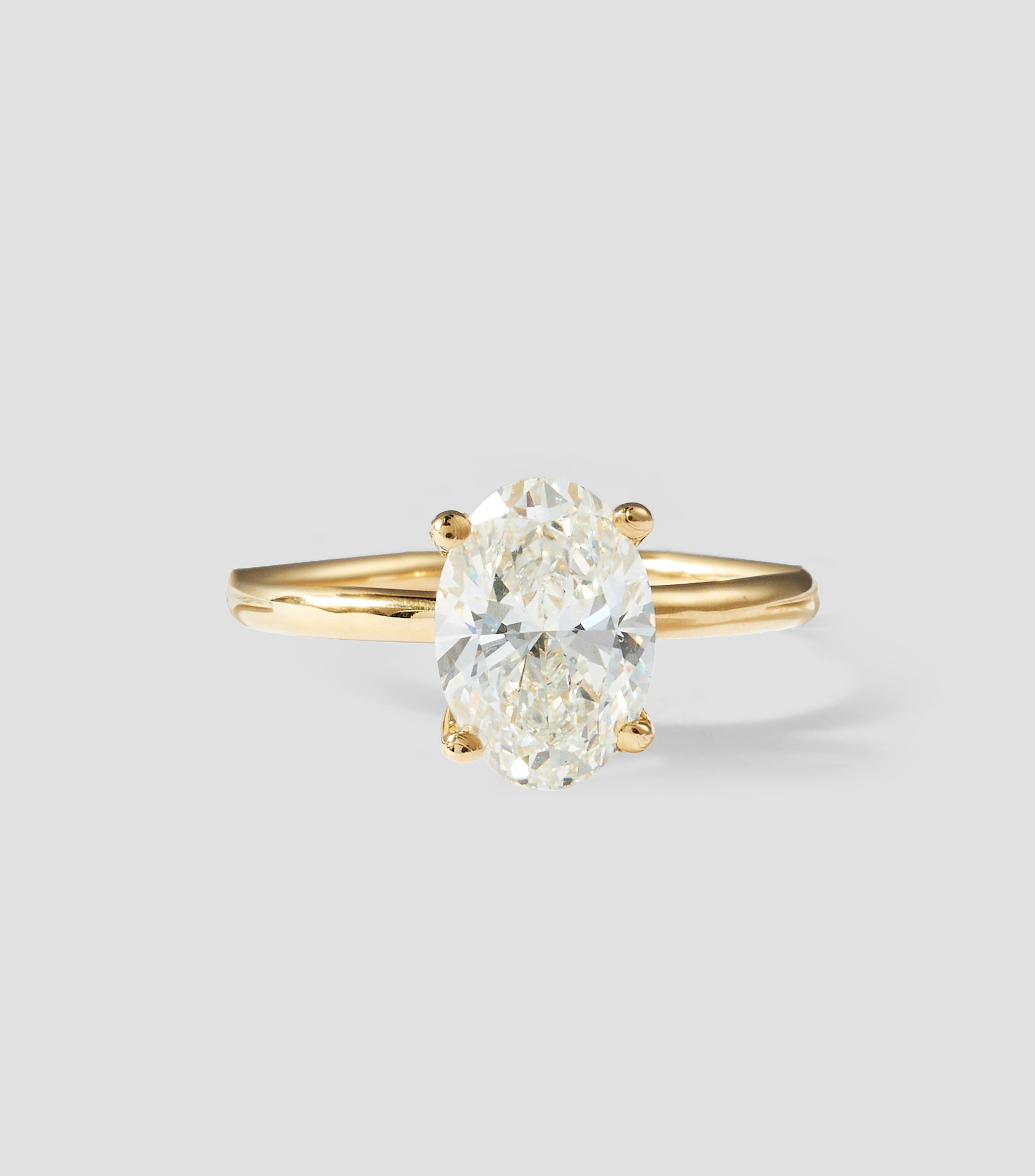 Anillo solitario en oro amarillo de 14 kilates con diamante Mujer