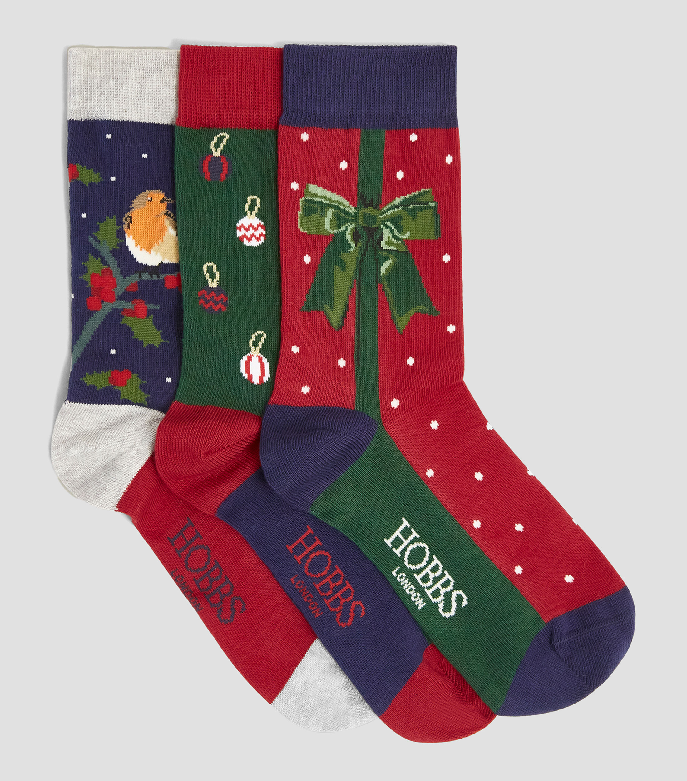 Set 3 Calcetines Festive Mujer