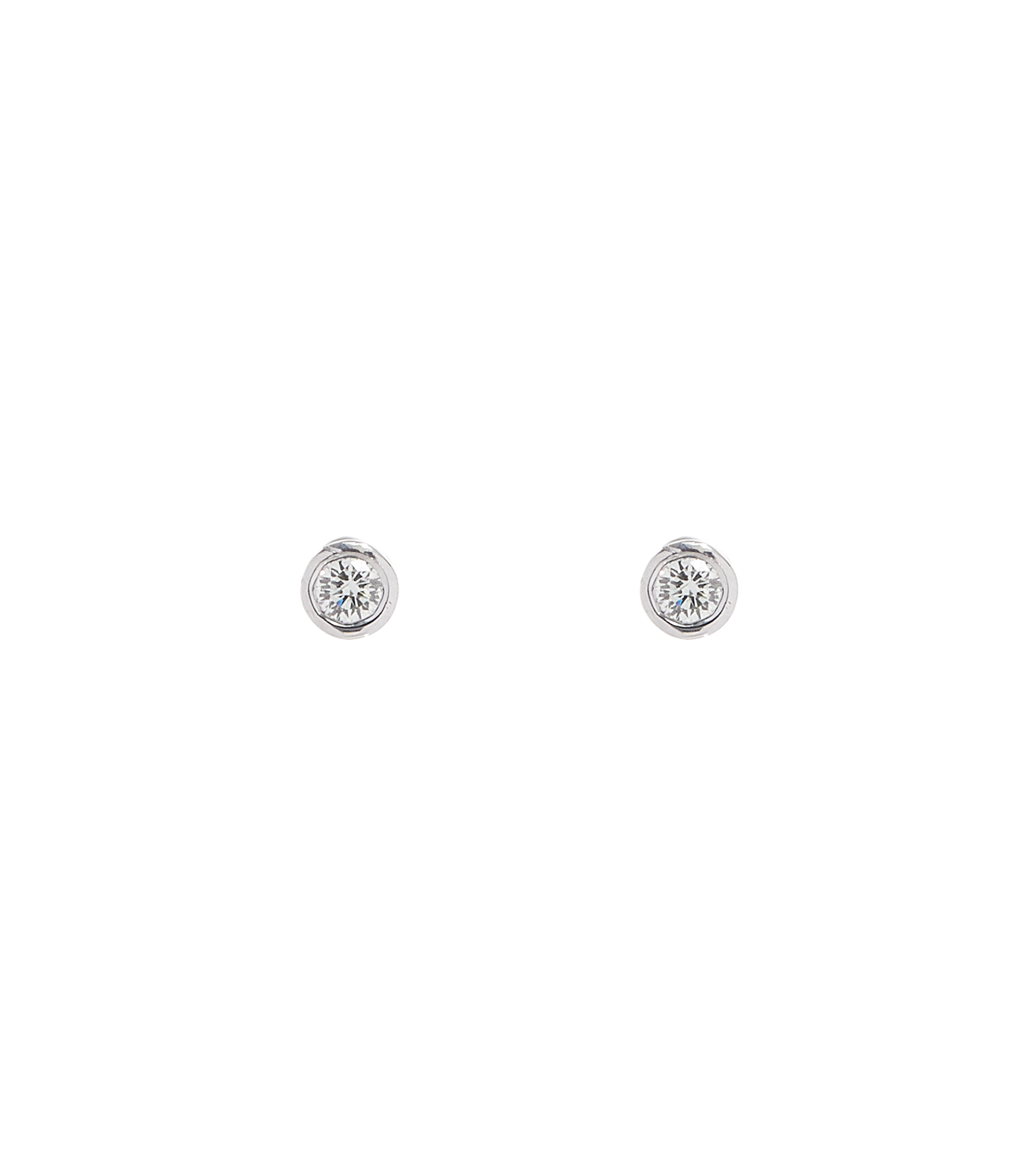 Aretes en oro blanco de 14 Kts Mujer