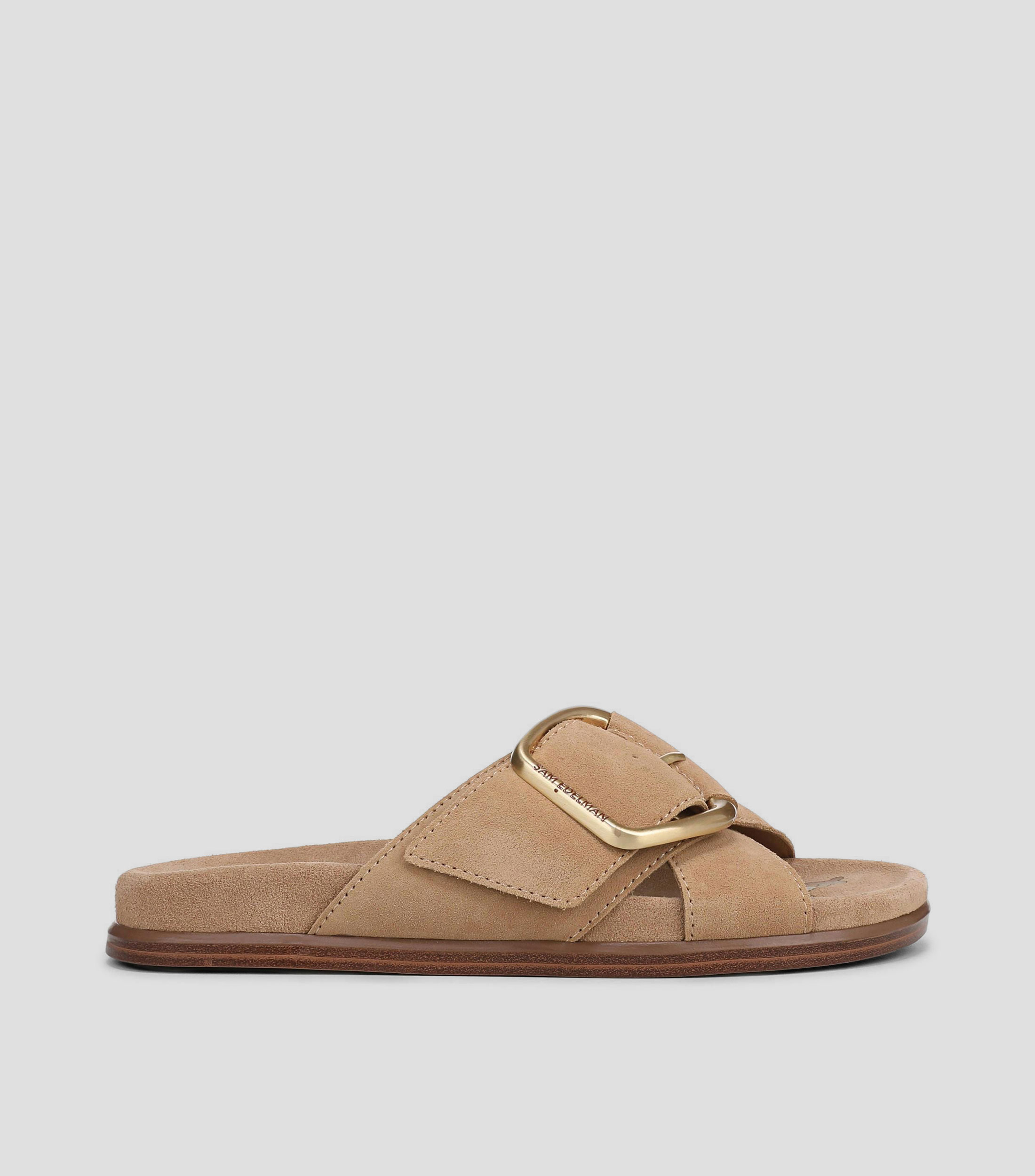 Sandalias planas en piel Mujer