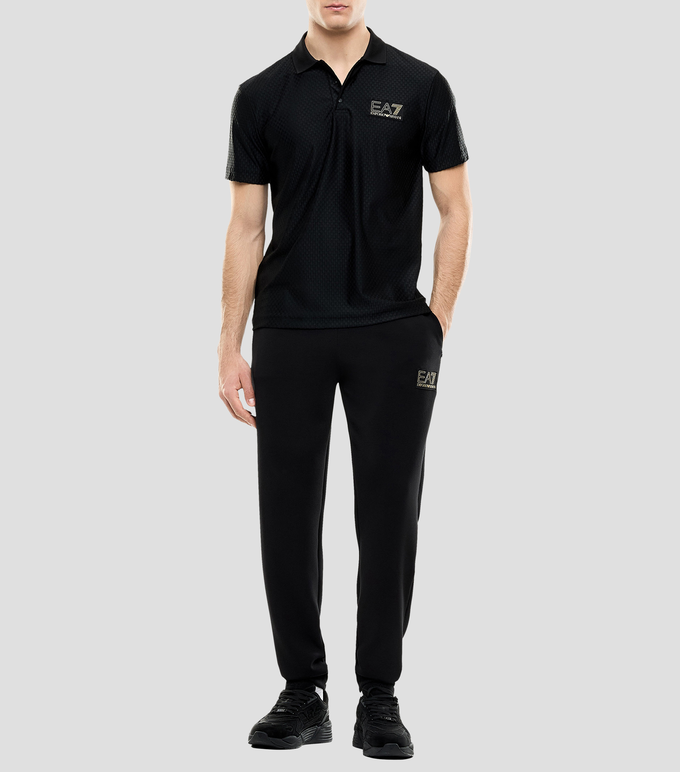 Playera Tipo Polo Manga Corta Microdiseño Hombre