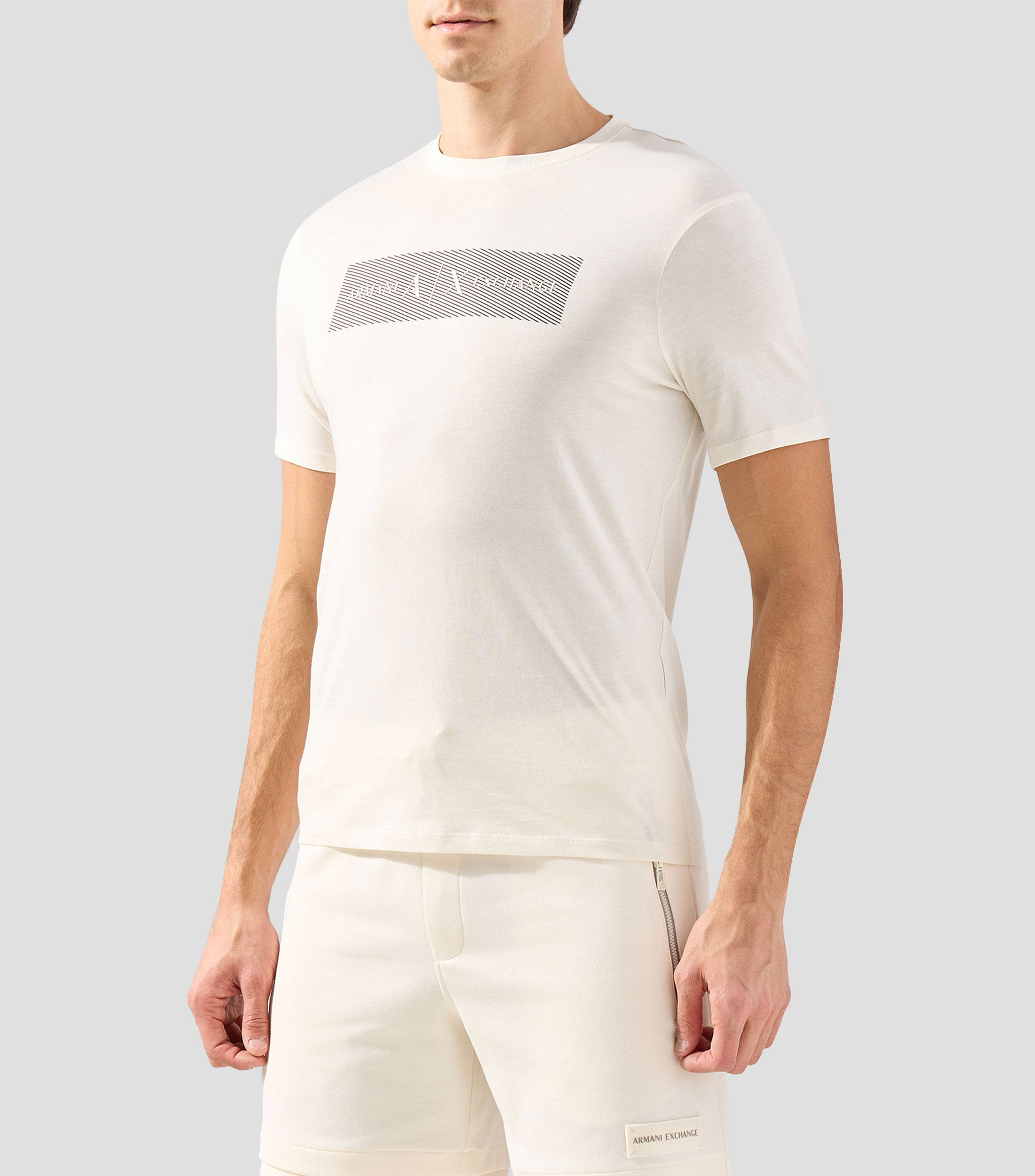 Playera cuello redondo manga corta estampada Hombre