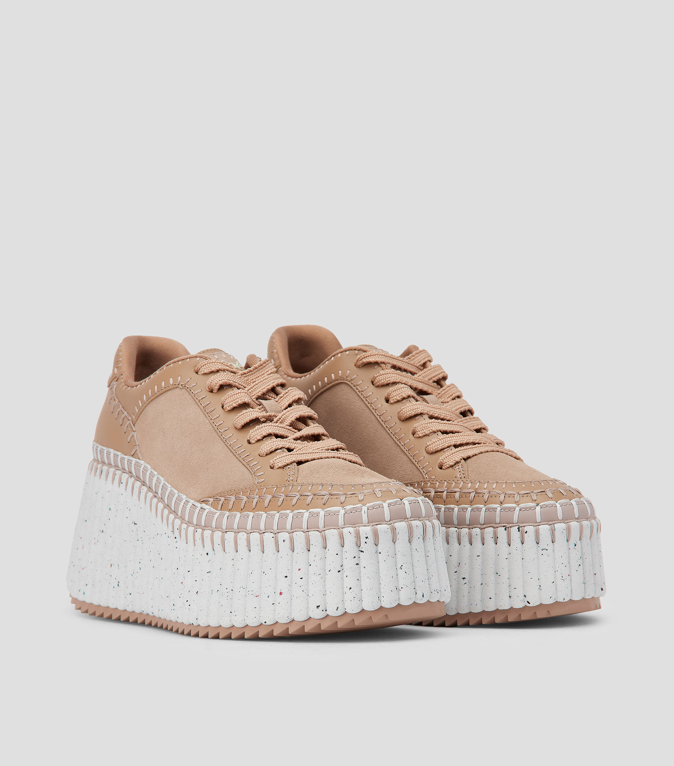 Tenis casuales Nama con plataforma alta en piel Mujer