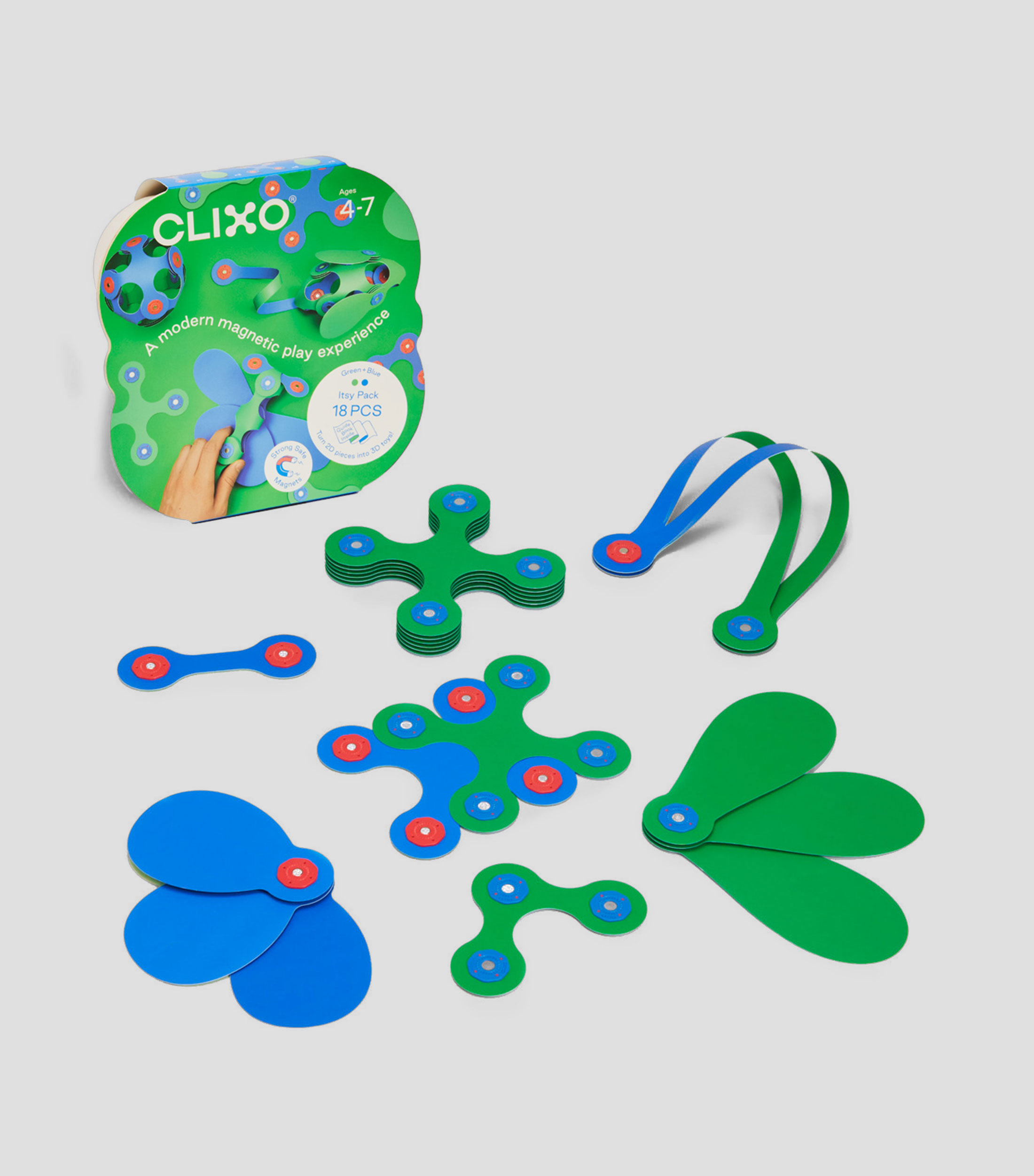 Itsy Pack Verde y Azul - 18 piezas