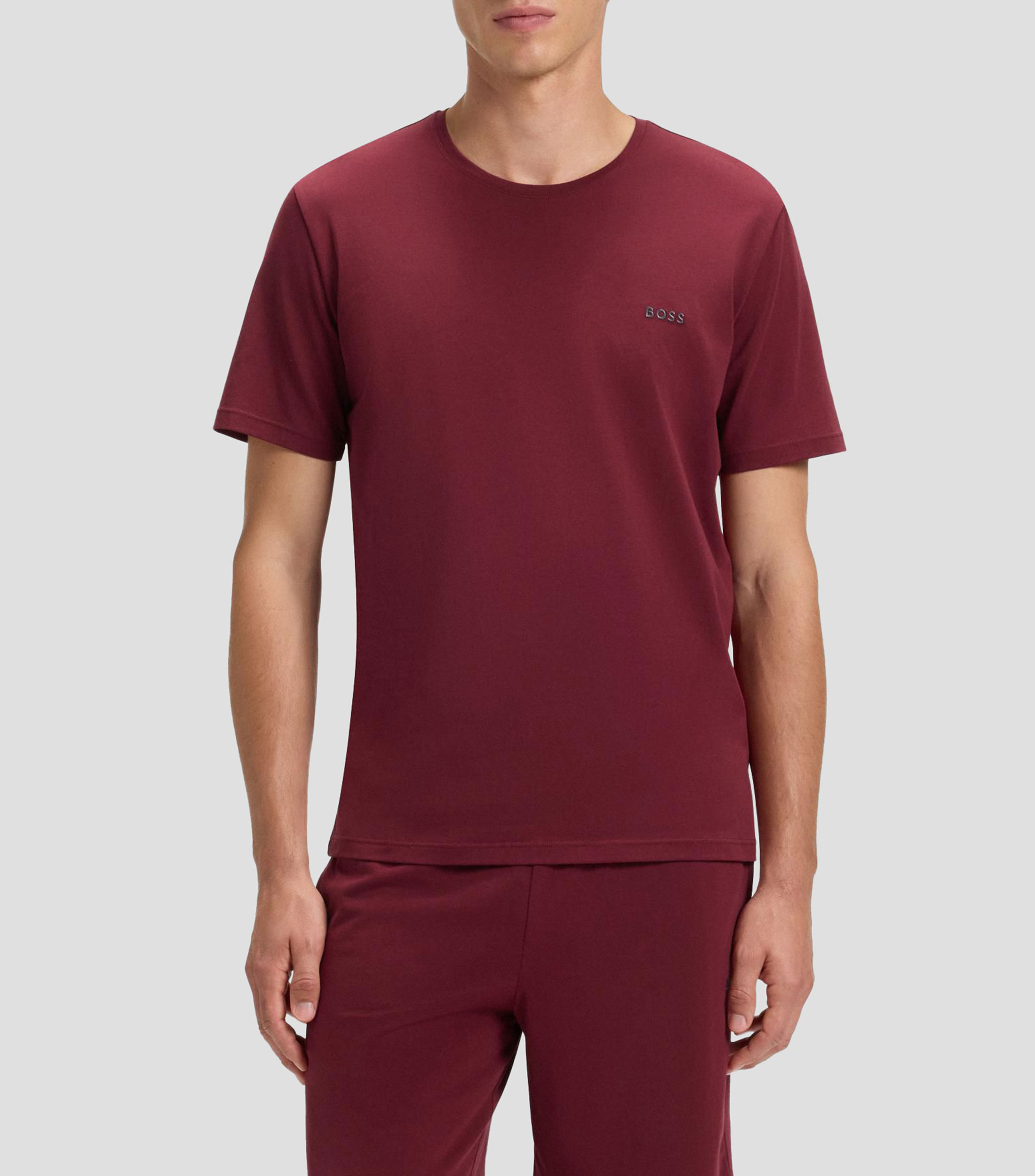 Playera de algodón elástico con logo bordado Hombre