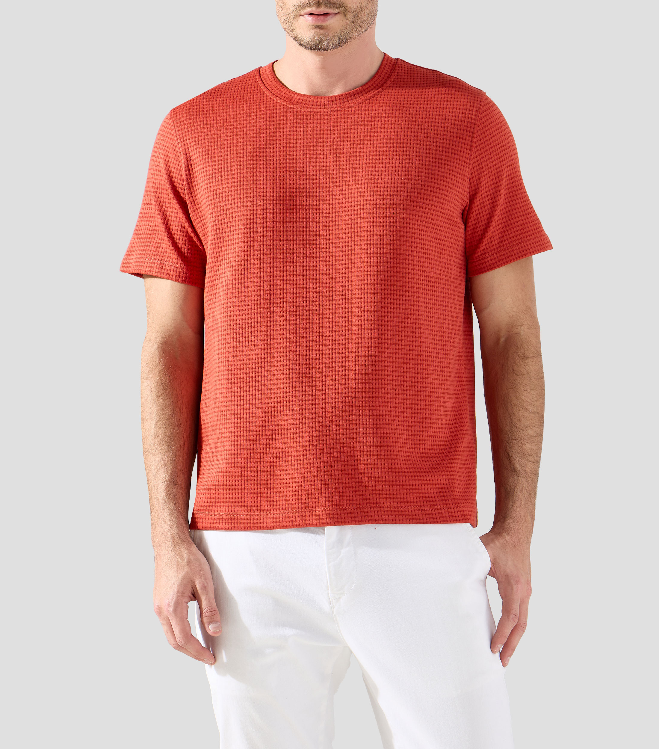 Playera cuello redondo manga corta lisa Hombre
