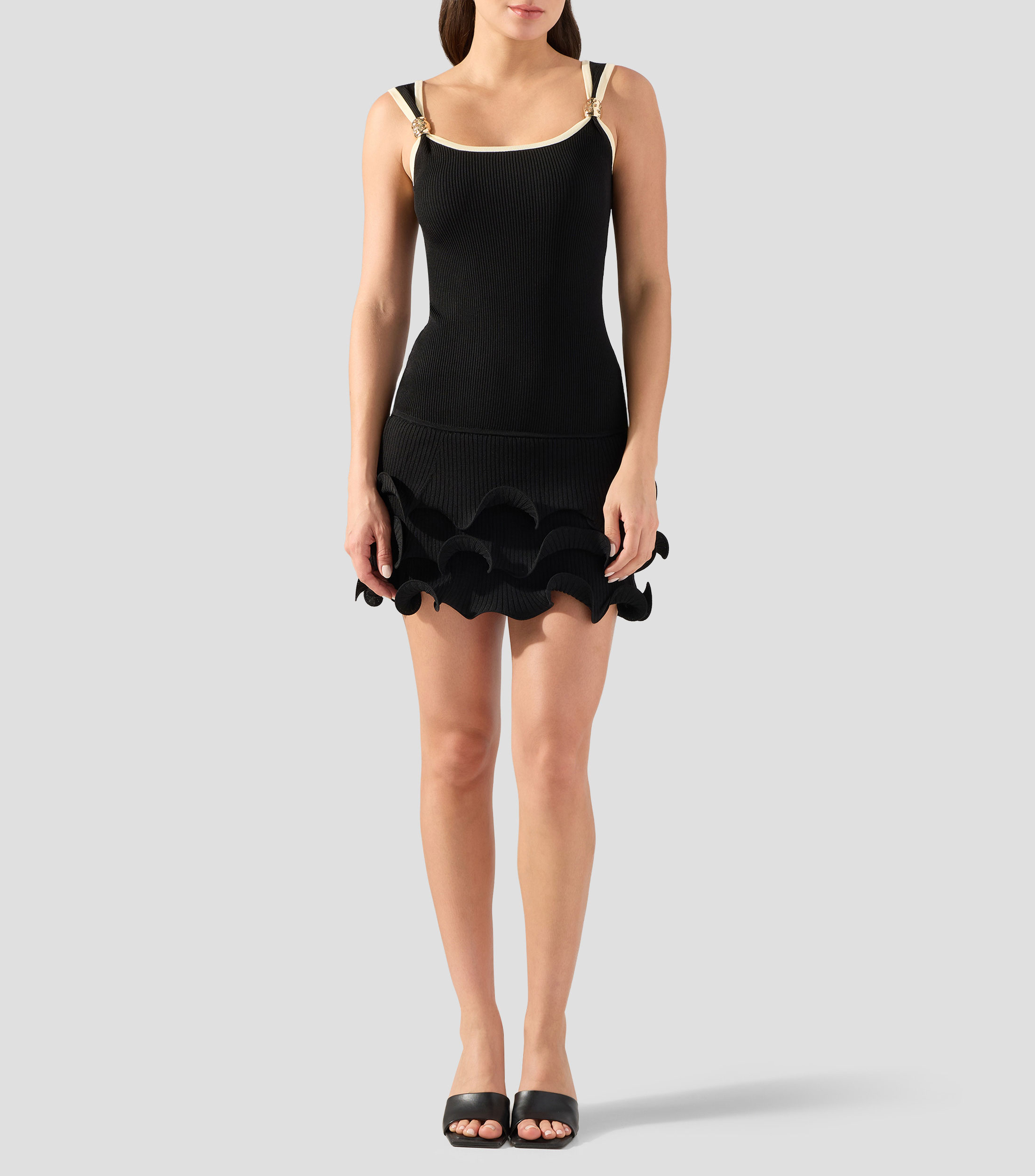 Vestido mini liso Mujer