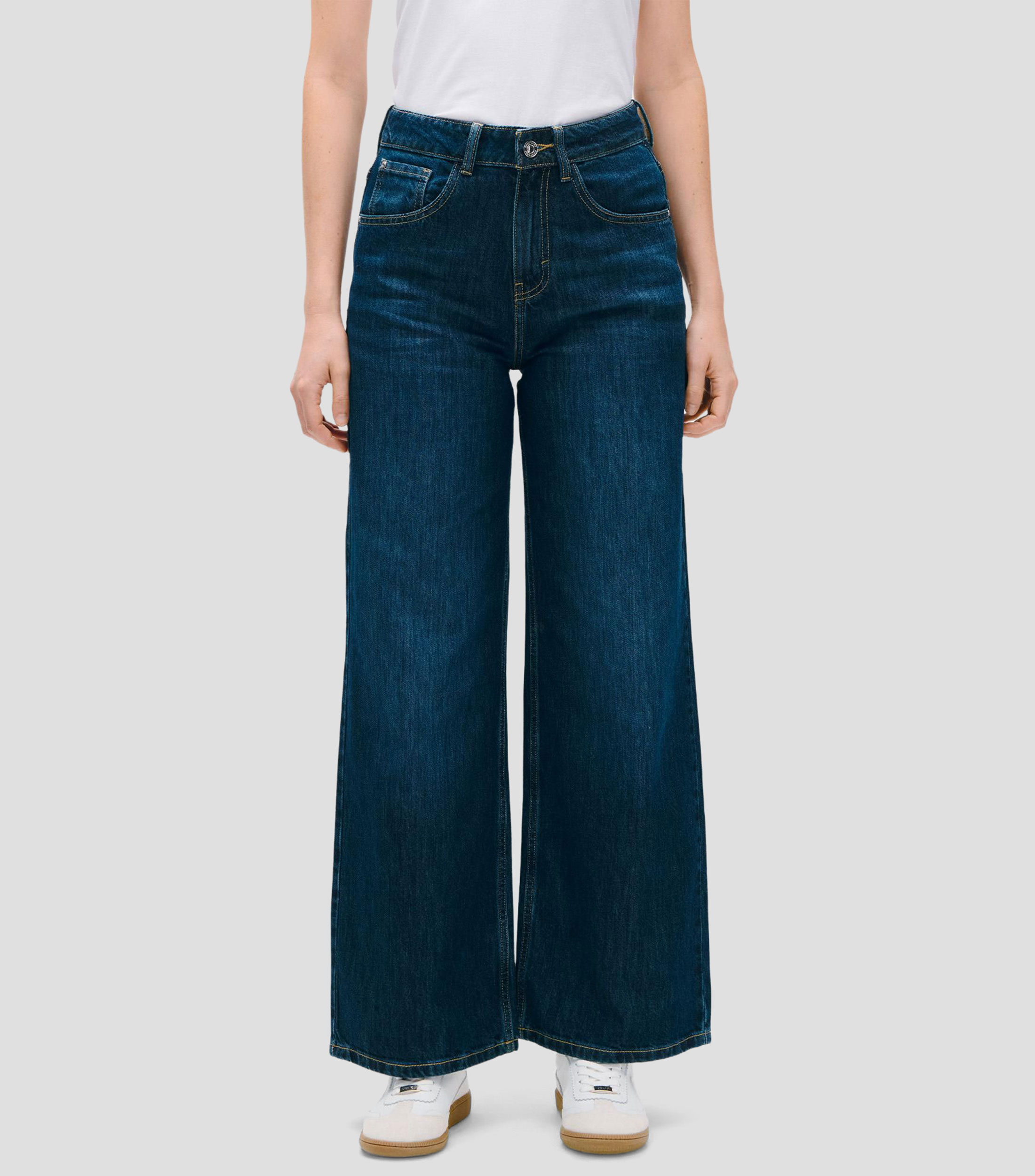 Jeans Wide Leg Tiro Alto Mujer