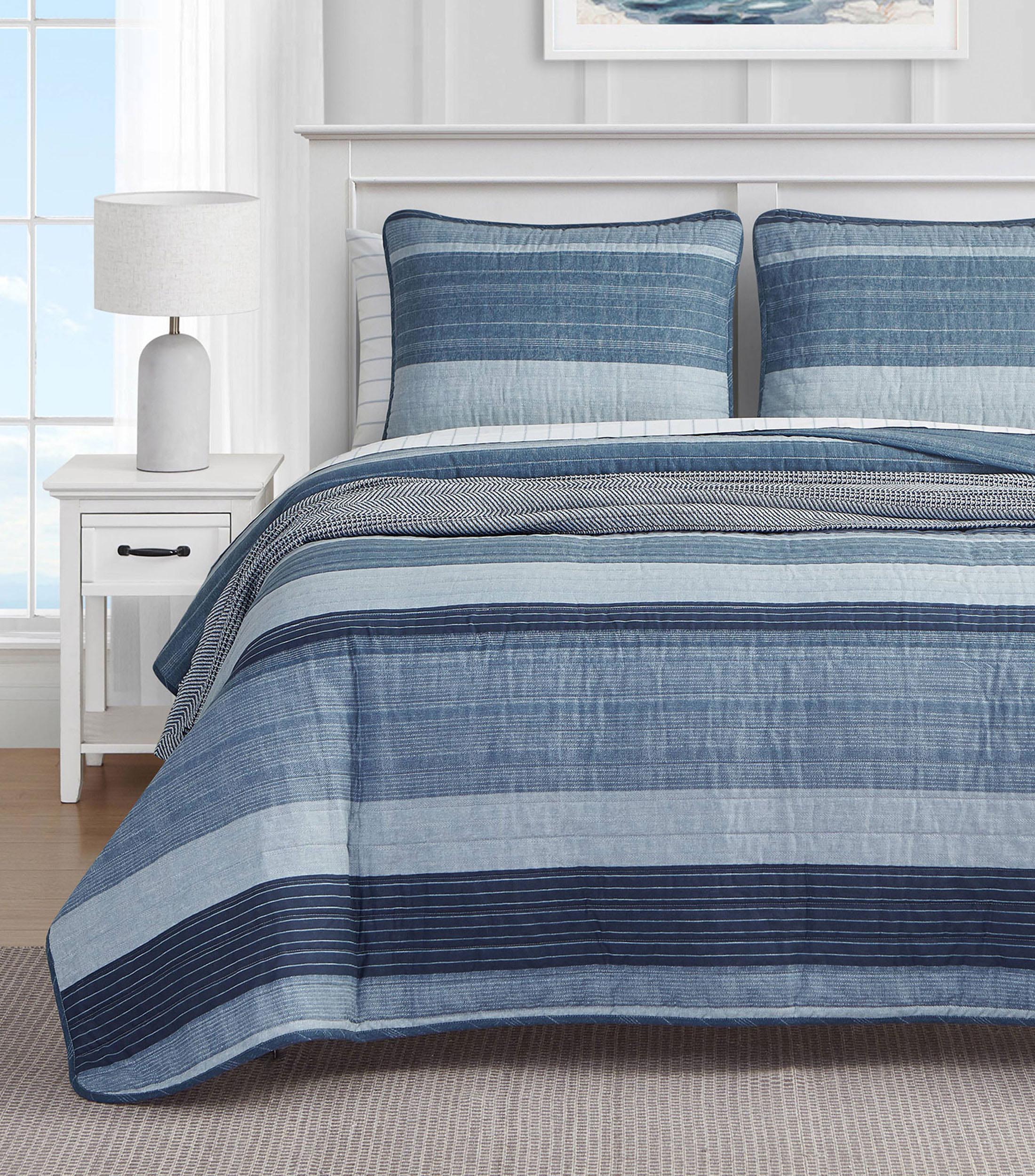 Colcha King Size en Algodón Ridgeport Azul