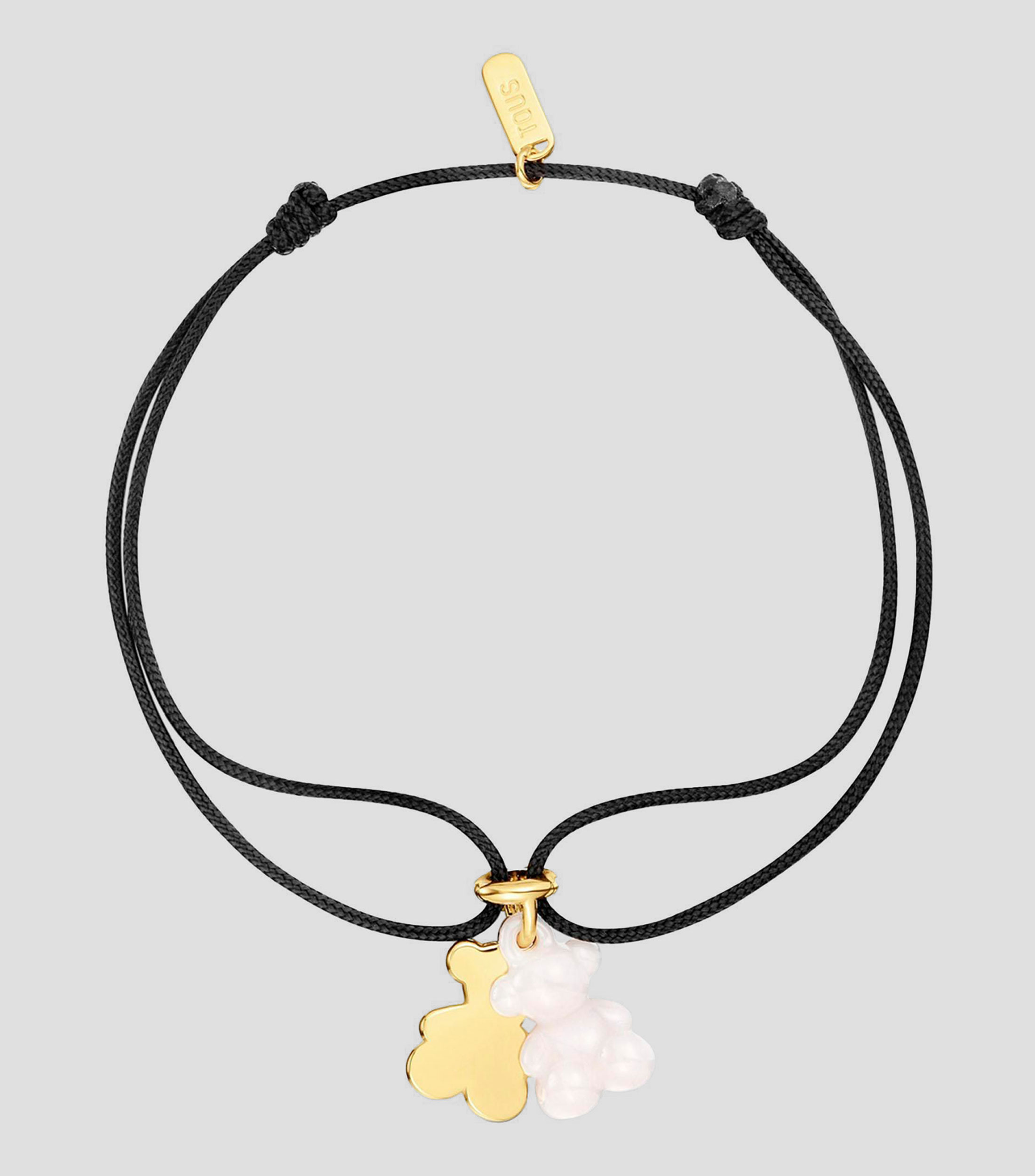 Pulsera negra con cerámica Bold Bear Mujer