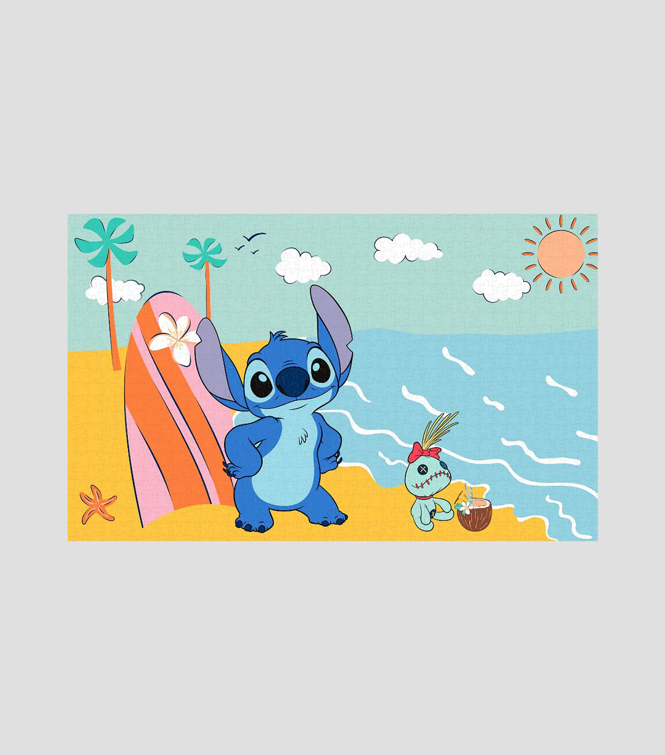 Rompecabezas Stitch En La Playa Disney 1000 Piezas