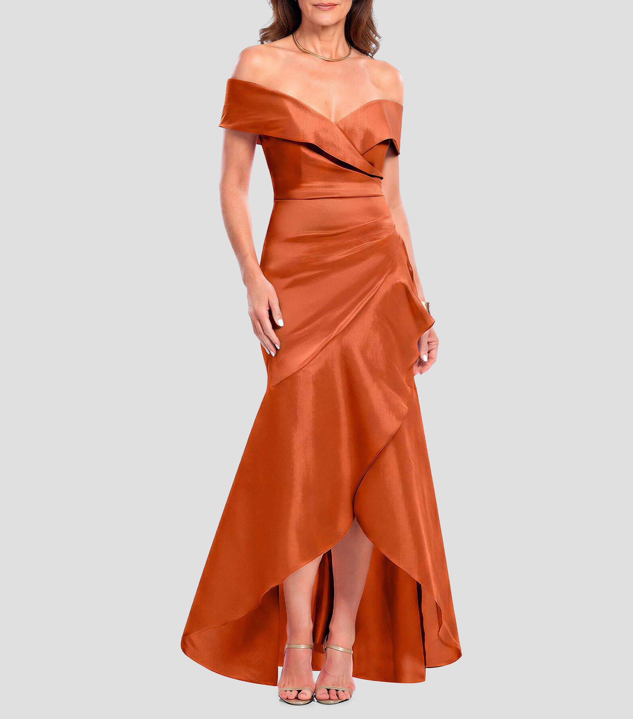 Vestido largo liso Mujer