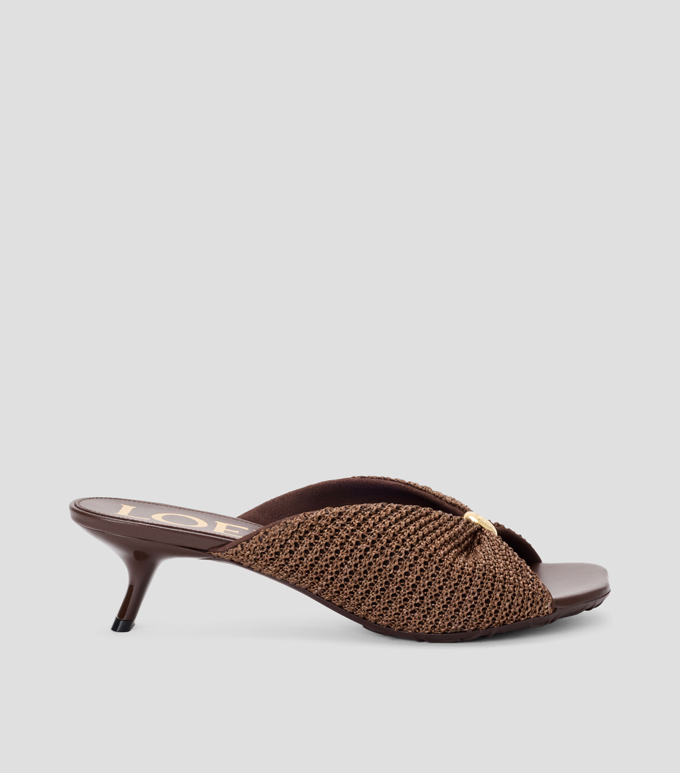 Sandalia Pebble Soft en tejido con efecto de rafia Mujer