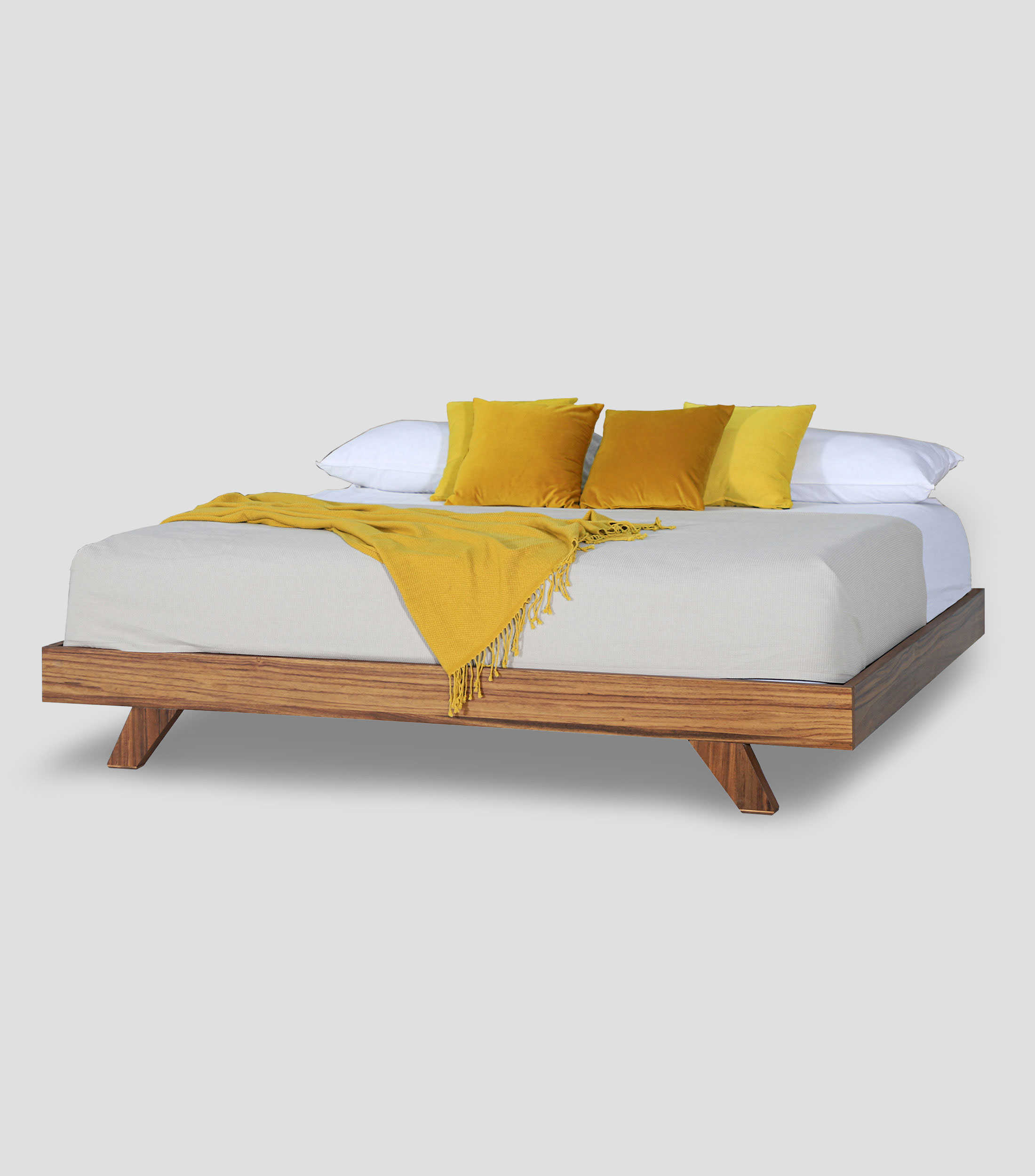Base de cama Queen Size Caribe en fibras de madera