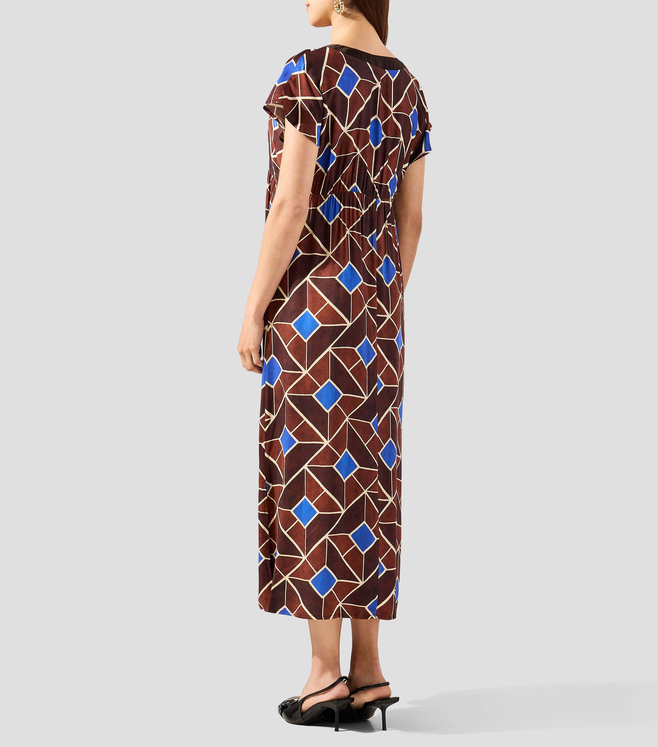 Vestido midi estampado Mujer