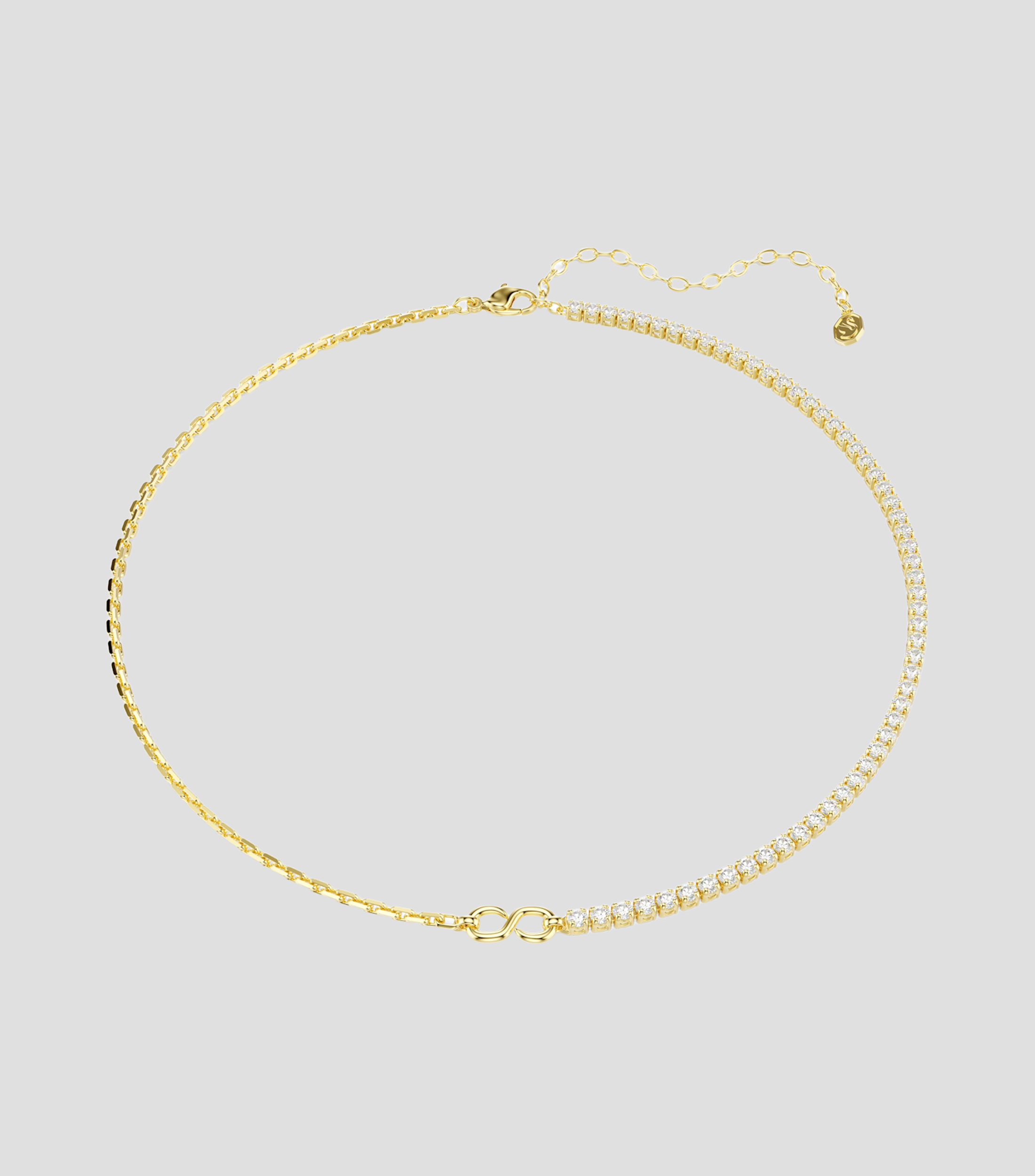 Collar de eslabón en S con cristales Matrix Mujer