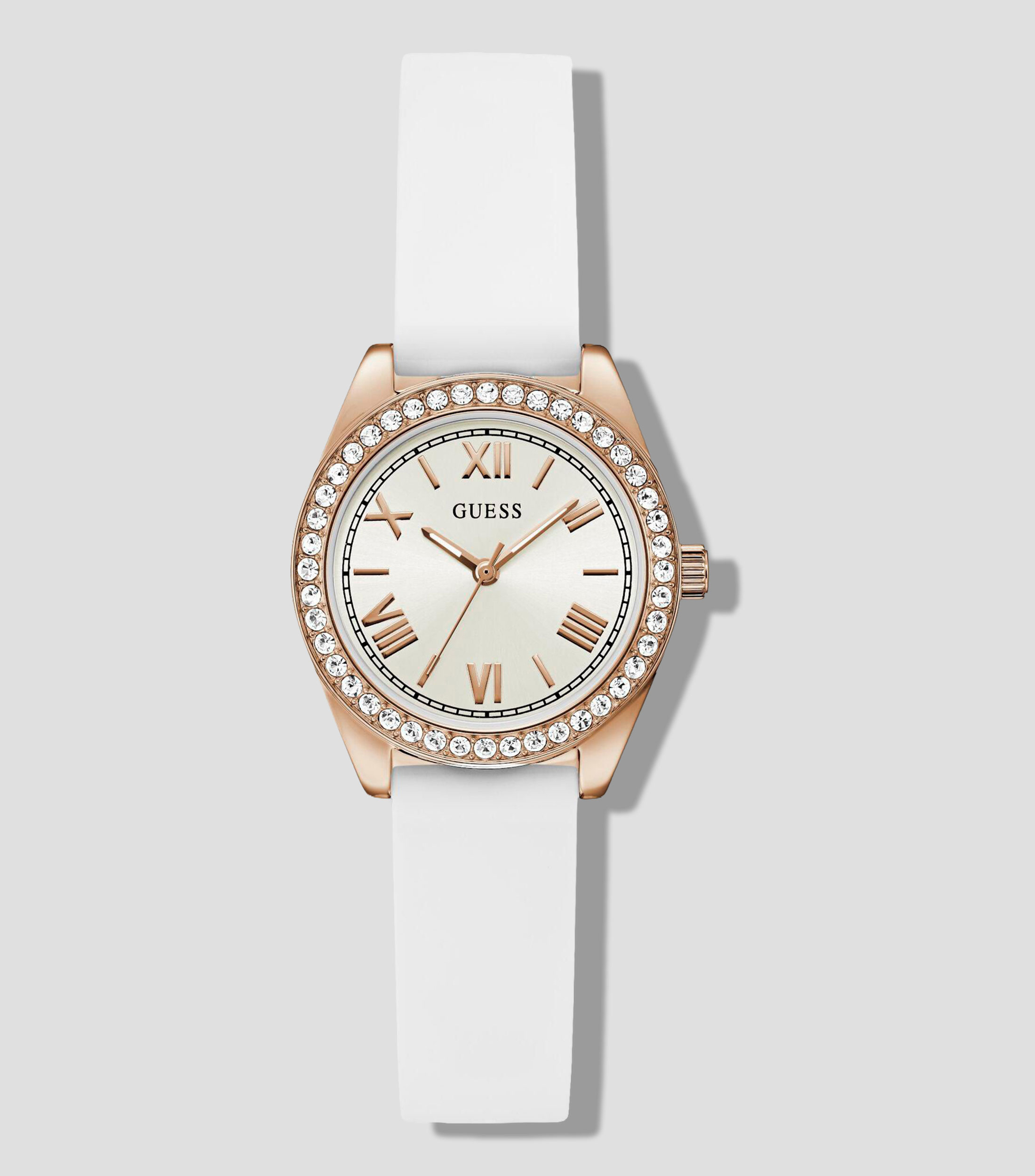 Reloj para Mujer Mini Luna de vestir Blanco, Oro Rosa