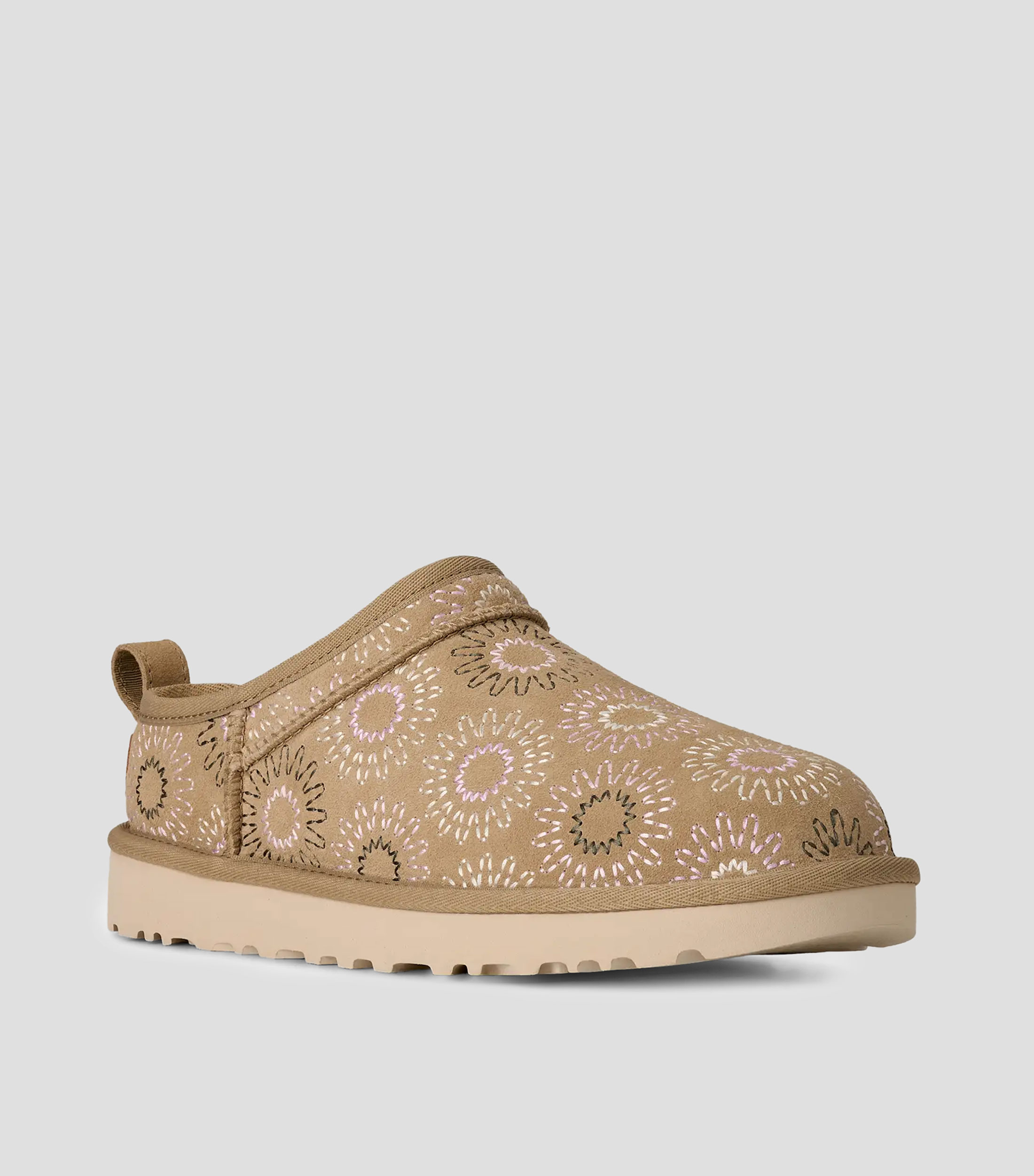 Pantuflas en piel Classic Micro Sun Stitch Mujer