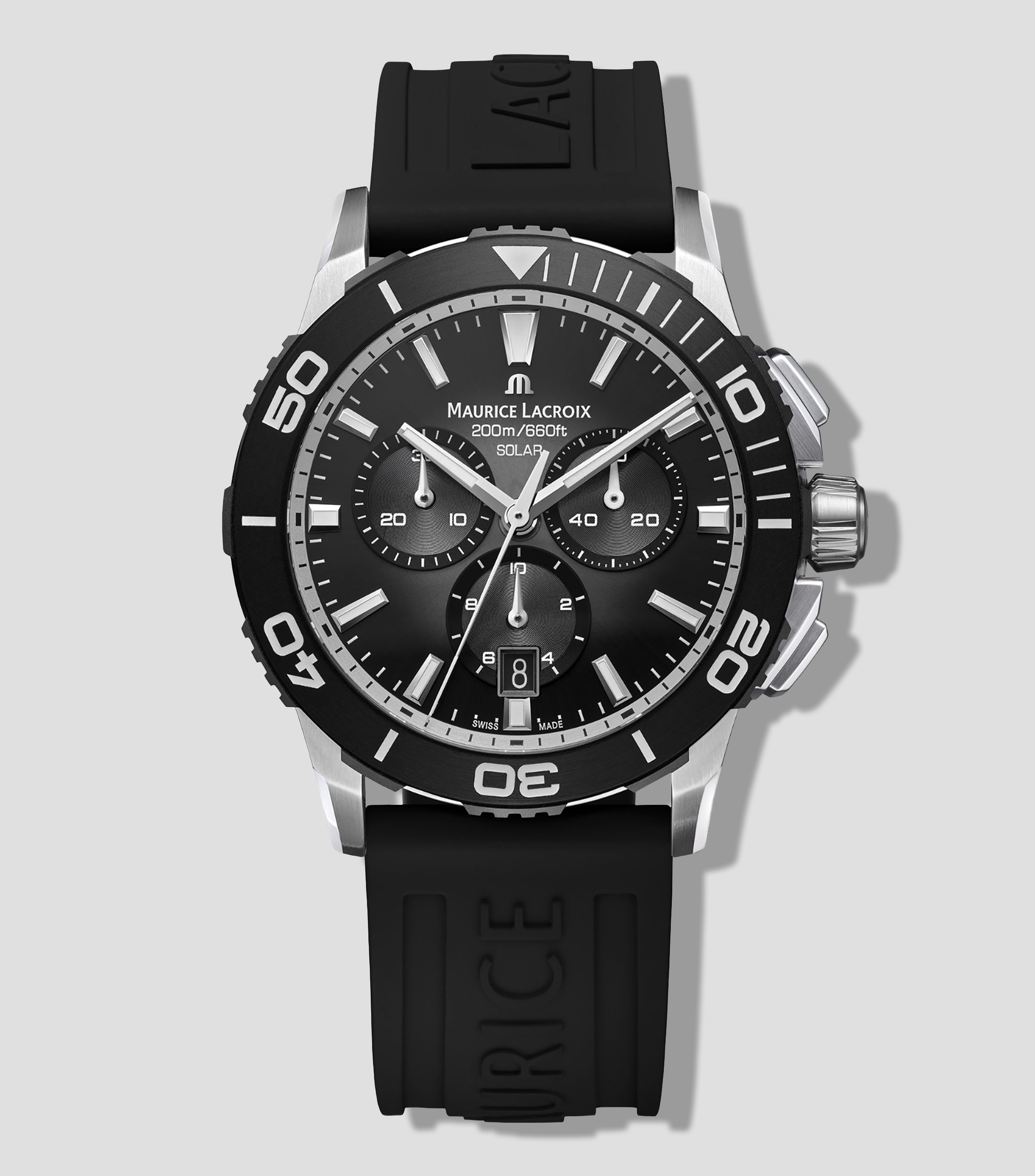 Reloj para Hombre PONTOS S Solar Deportivo Negro