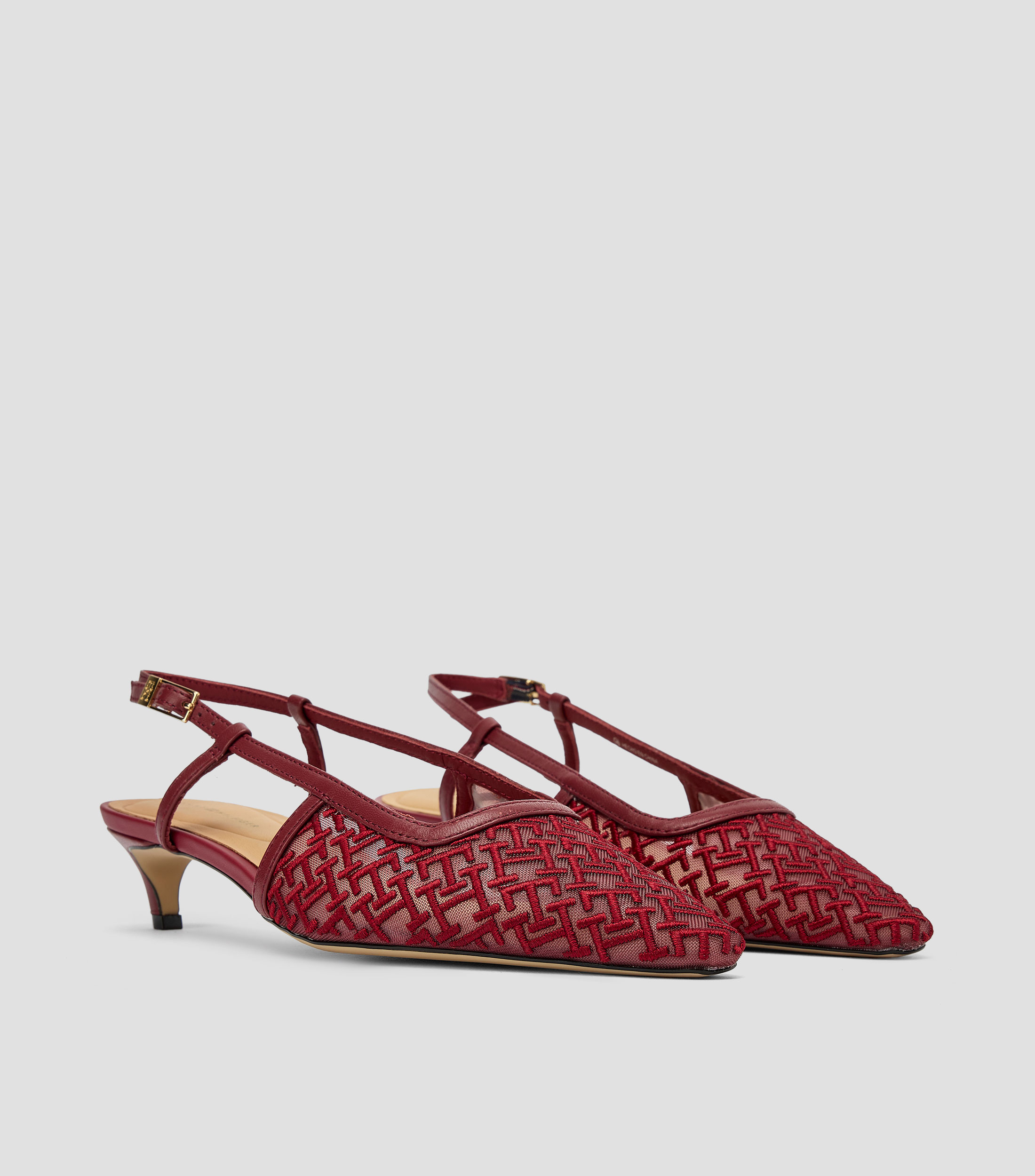 Zapatillas slingback tacón bajo de aguja Mujer