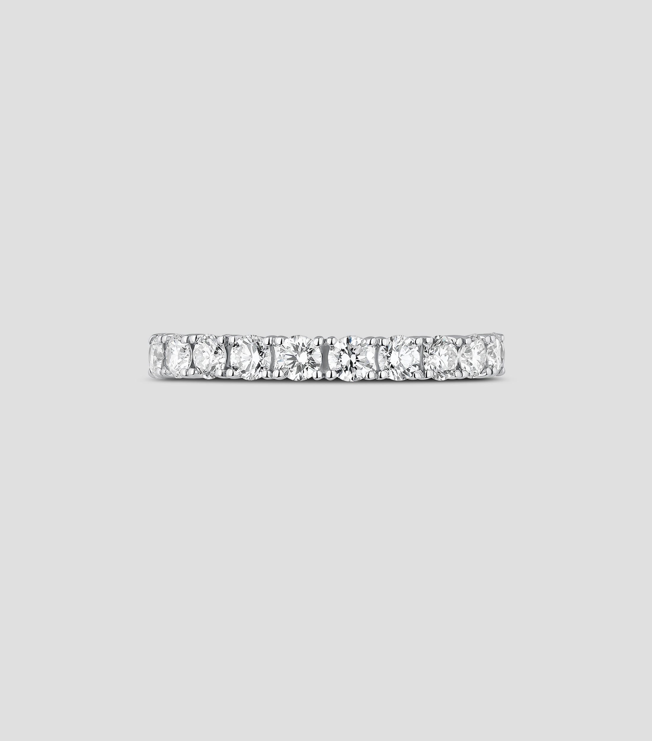 Anillo Alianza en oro blanco de 18 kilates Big Three con diamantes Mujer