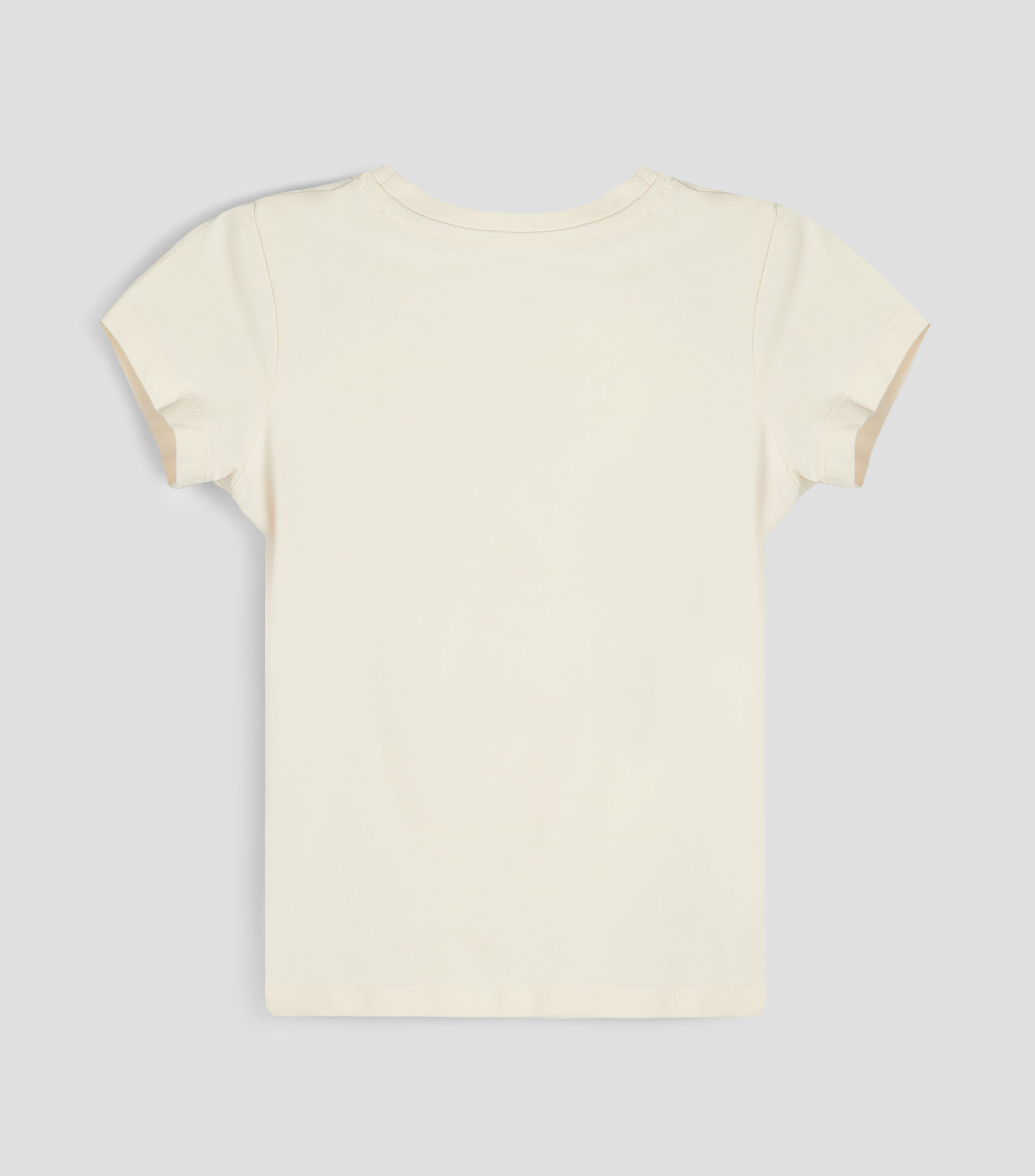 Playera cuello redondo manga corta estampada Niña